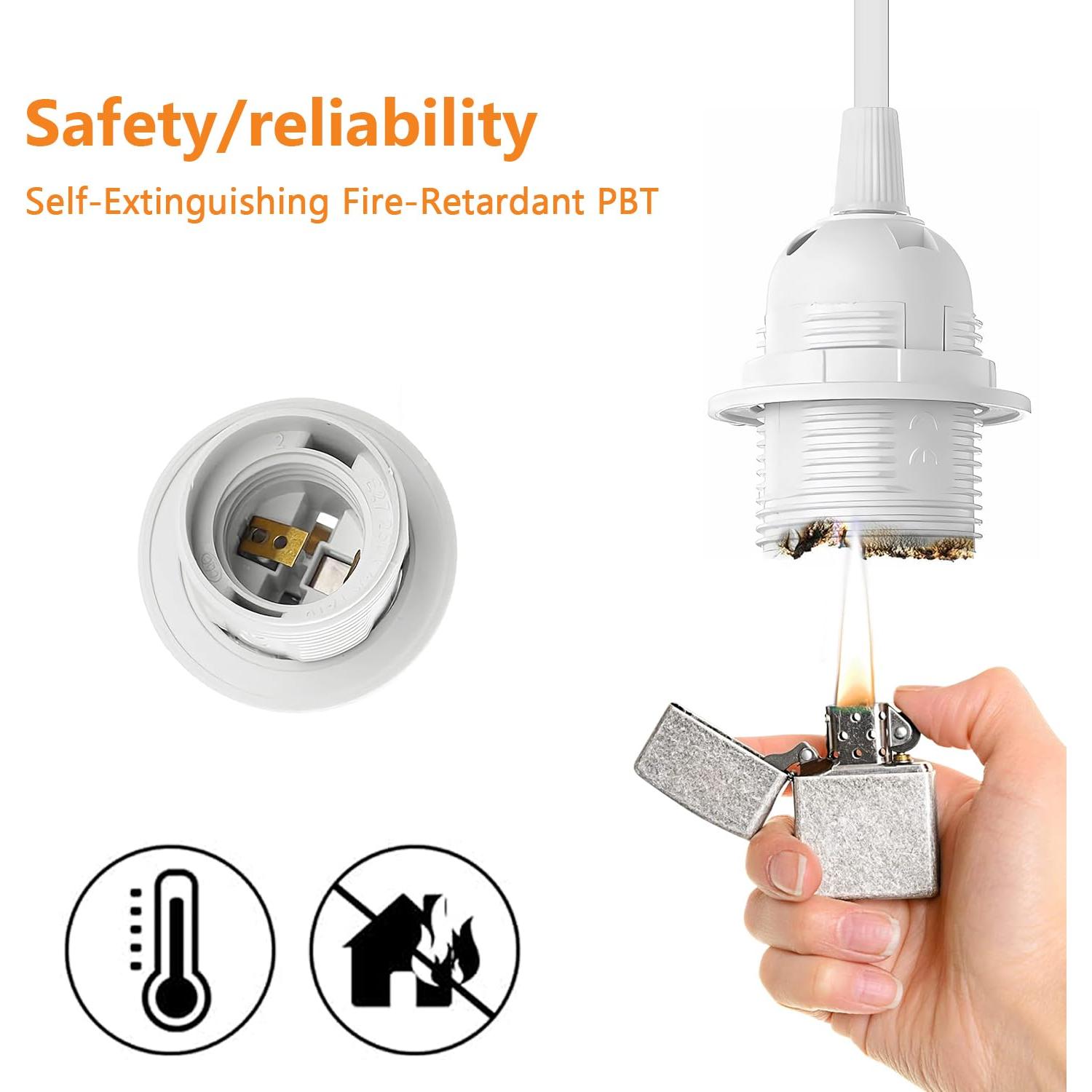 Kit de Lámpara Colgante E26/E27 4.88m con Interruptor jkahh