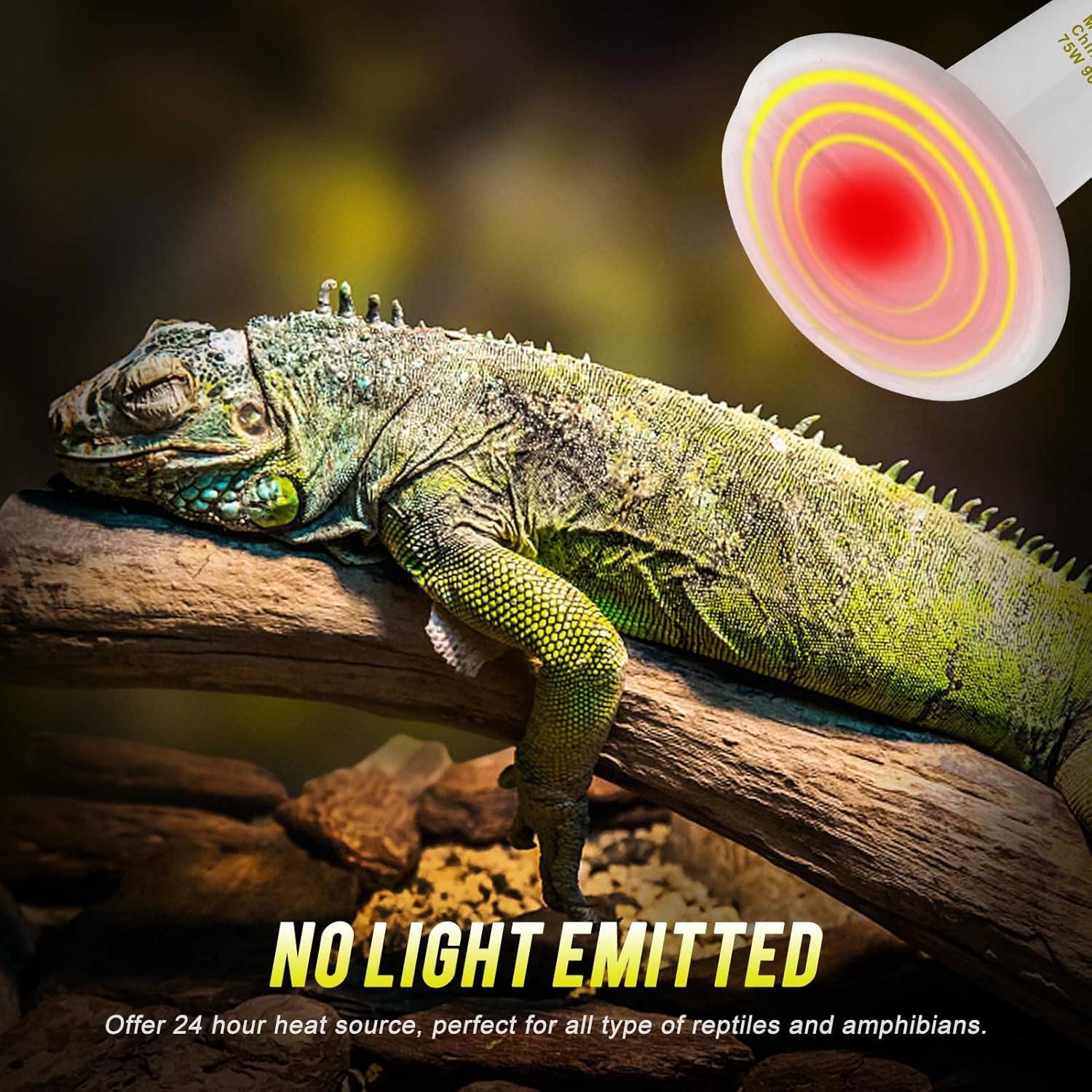 Lámpara de Calor Cerámica 50W WUHOSTAM 3 Paquetes Blanca