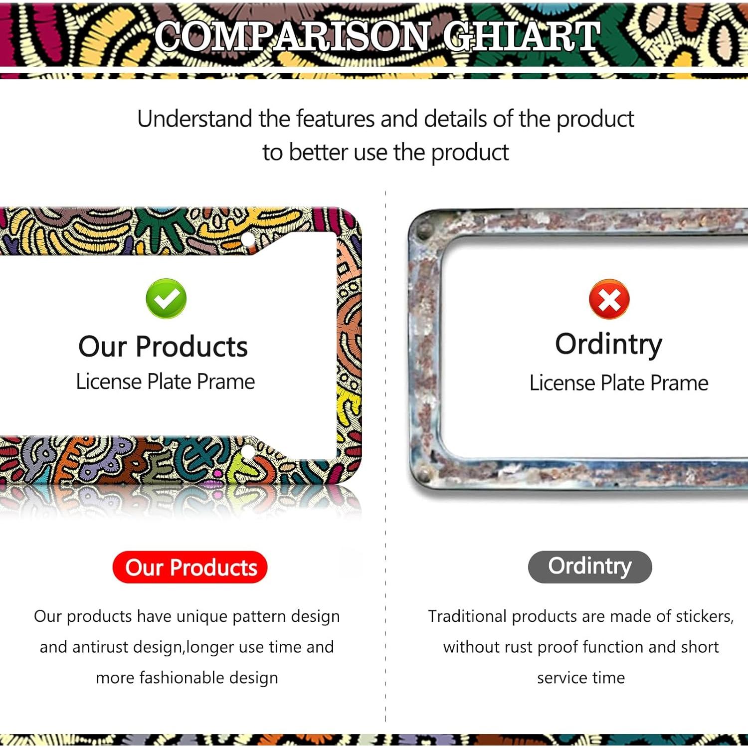 Marcos de Placas de Licencia HCSS Coloridos 30.5x15.2 cm - 2 Pzs