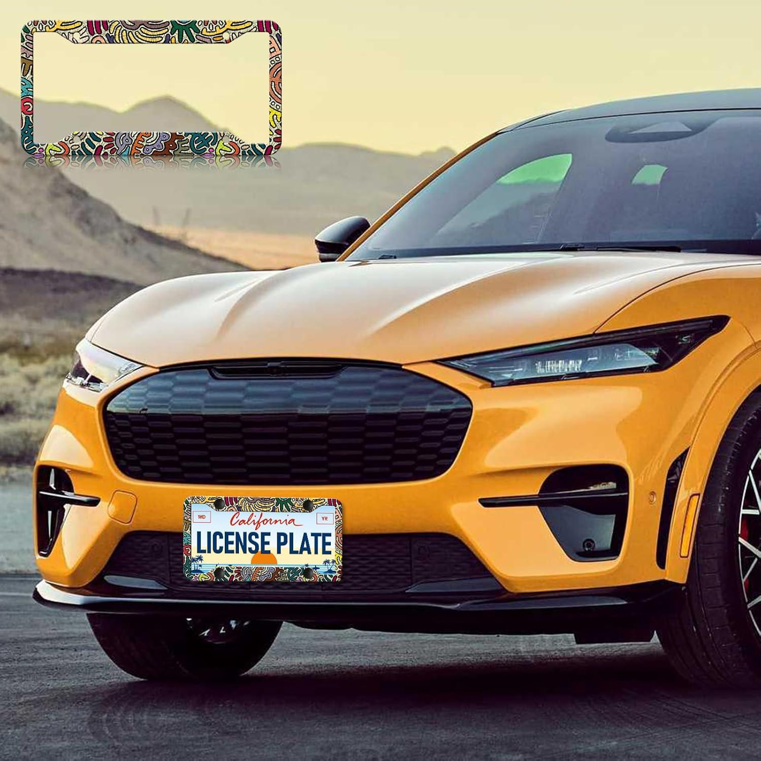 Marcos de Placas de Licencia HCSS Coloridos 30.5x15.2 cm - 2 Pzs