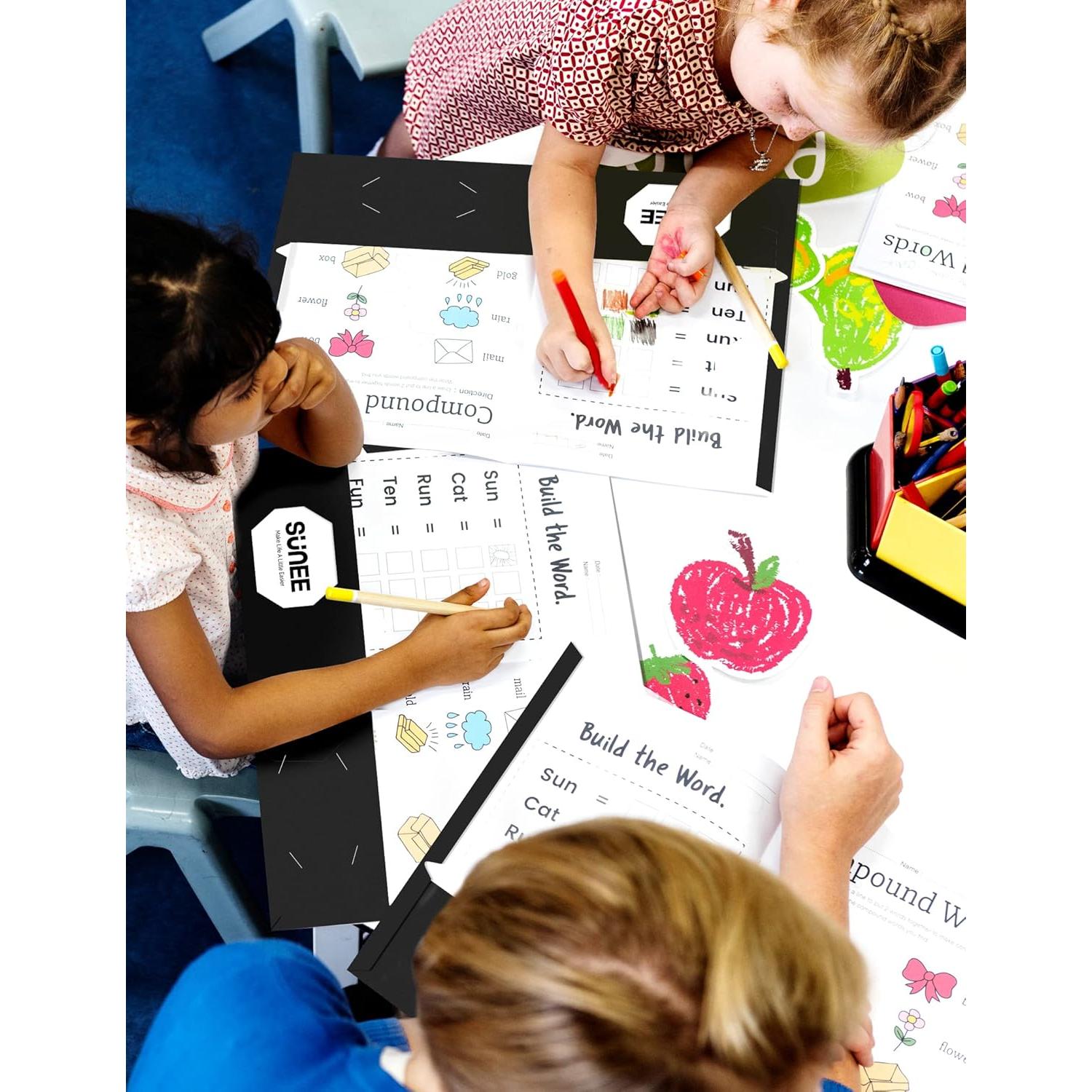 Carpetas de 2 Bolsillos SUNEE Negro 50 Paquete Tamaño Carta