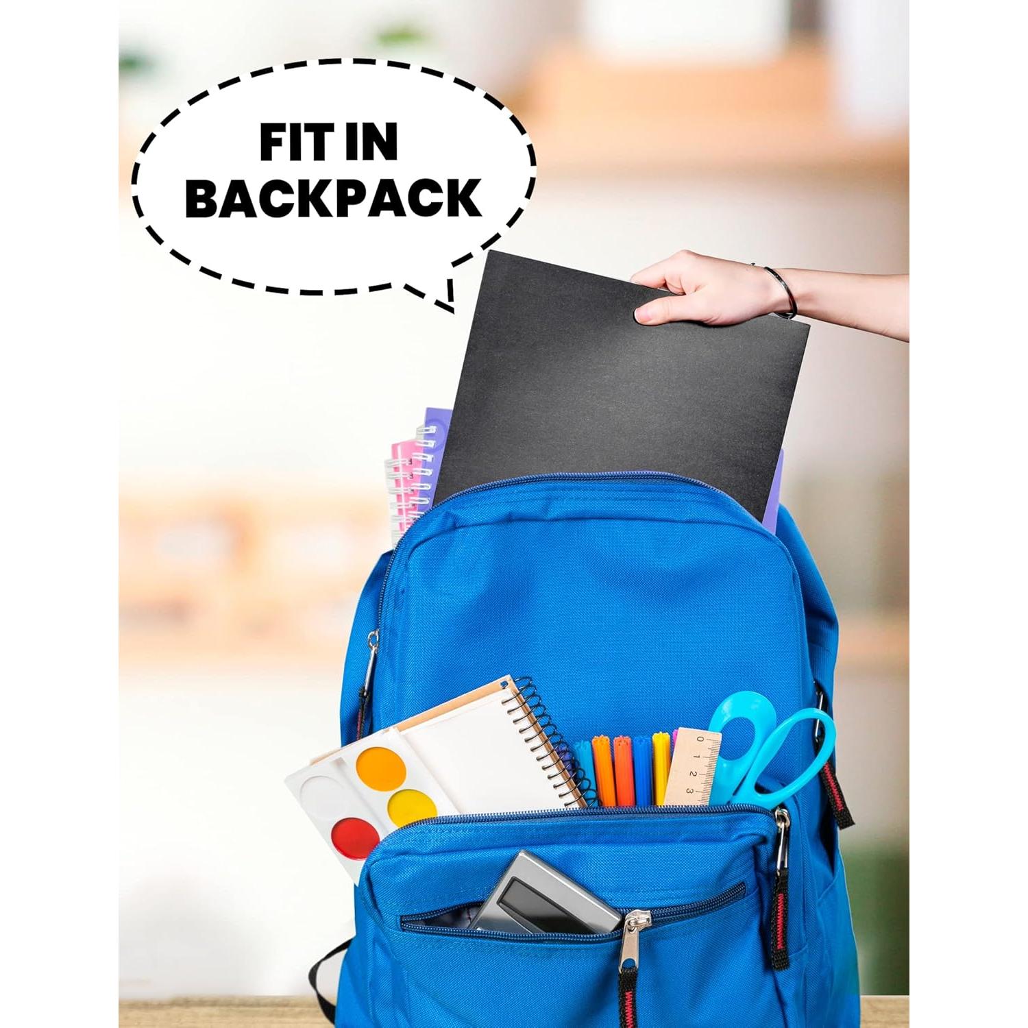 Carpetas de 2 Bolsillos SUNEE Negro 50 Paquete Tamaño Carta