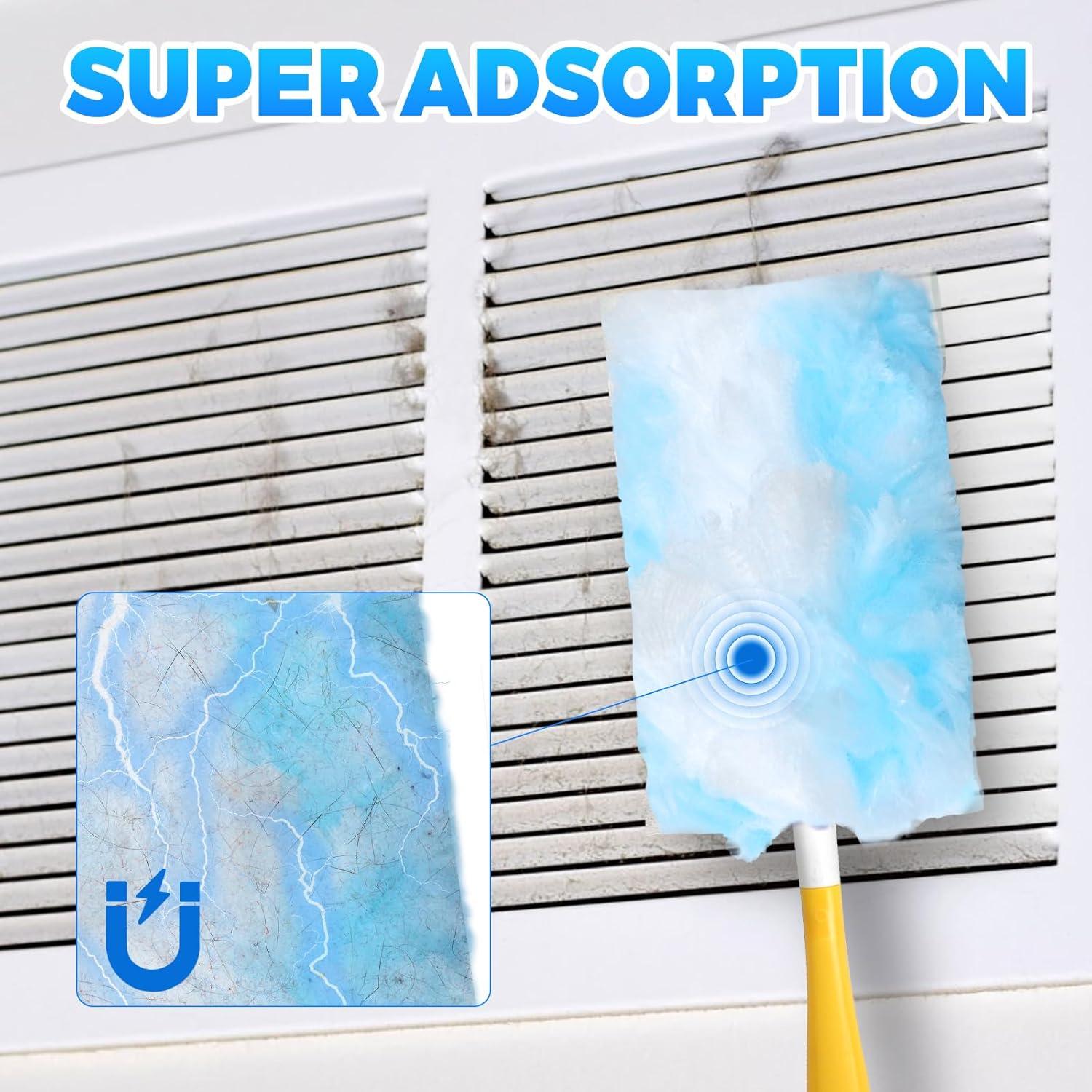 Paquete de 50 Recargas Plumero Swiffer + 5 Mangos Extensibles