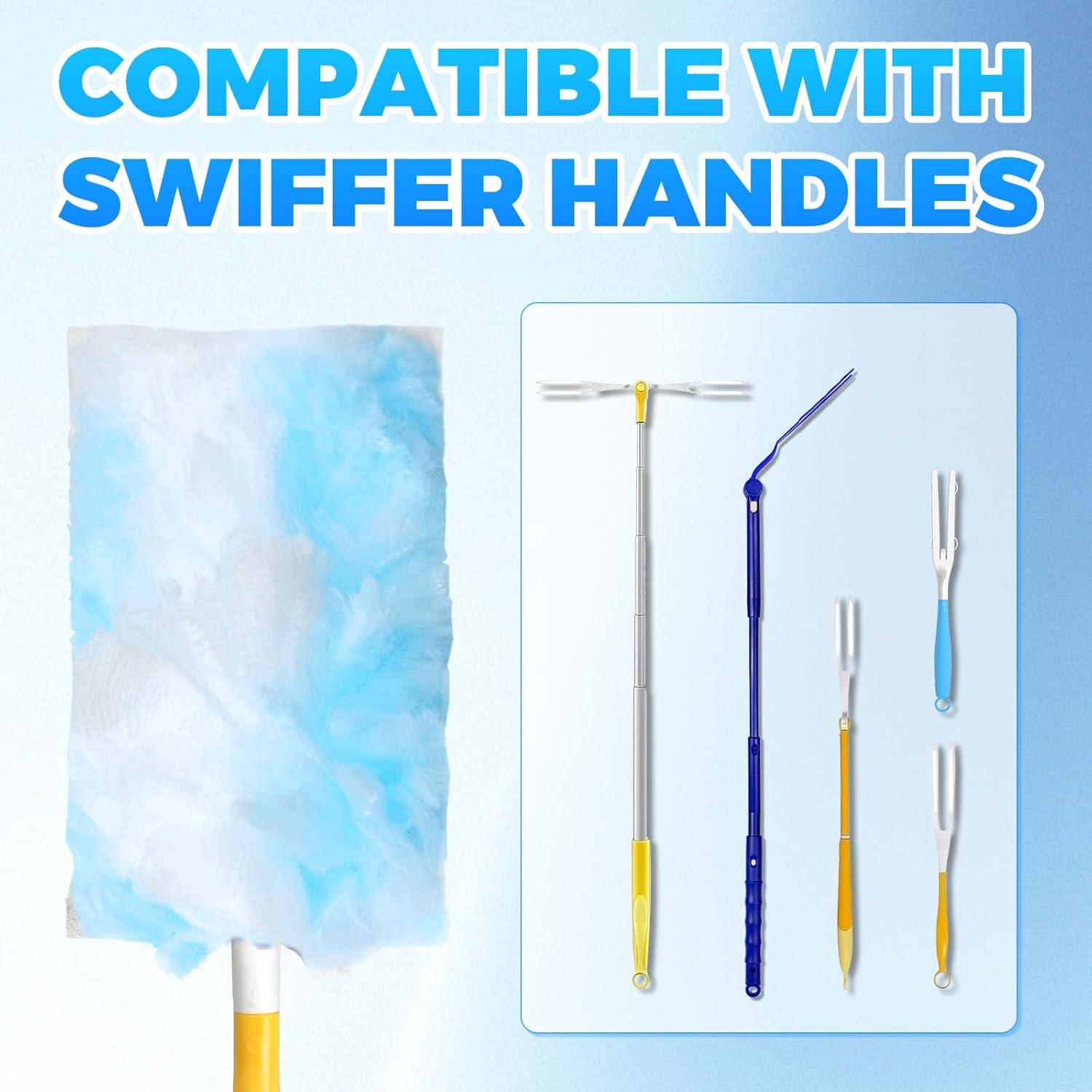 Paquete de 50 Recargas Plumero Swiffer + 5 Mangos Extensibles