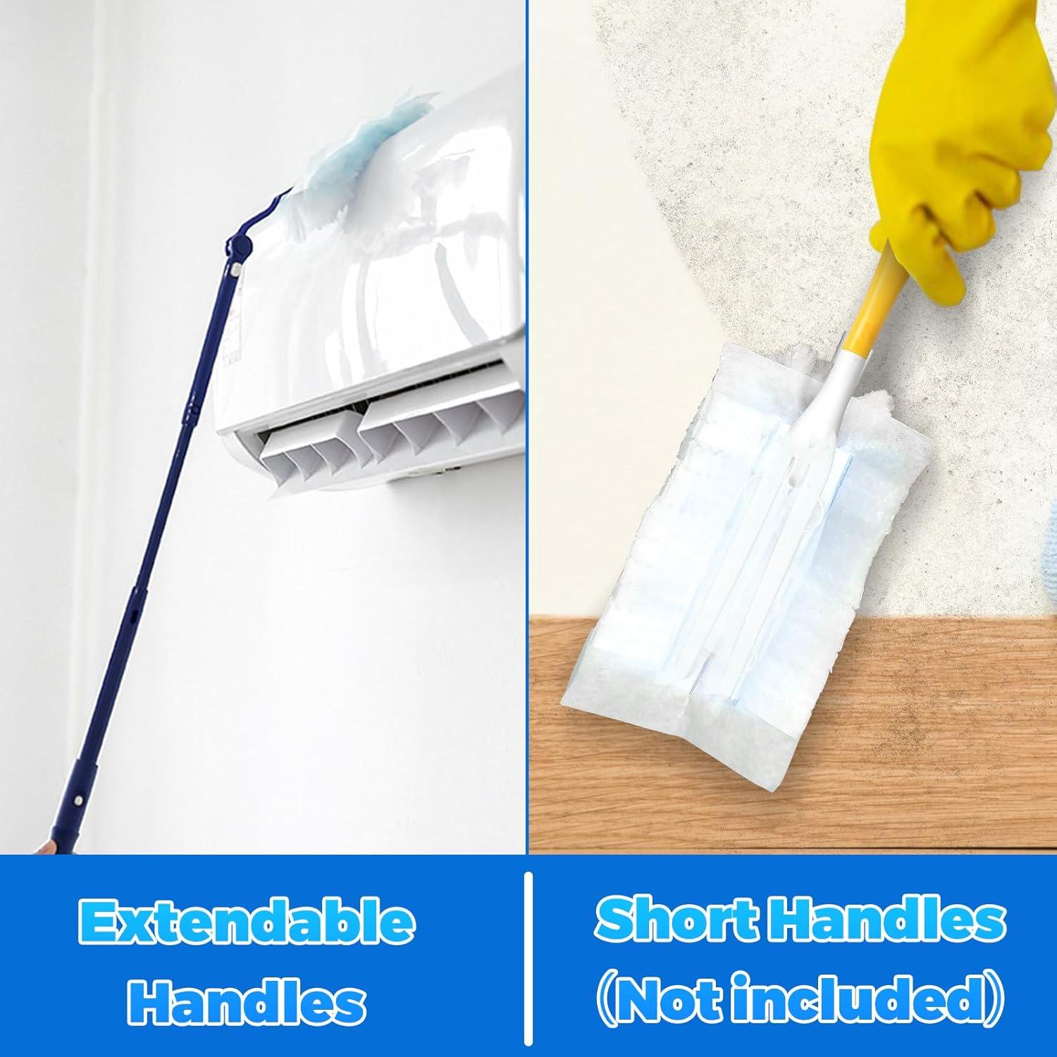 Paquete de 50 Recargas Plumero Swiffer + 5 Mangos Extensibles