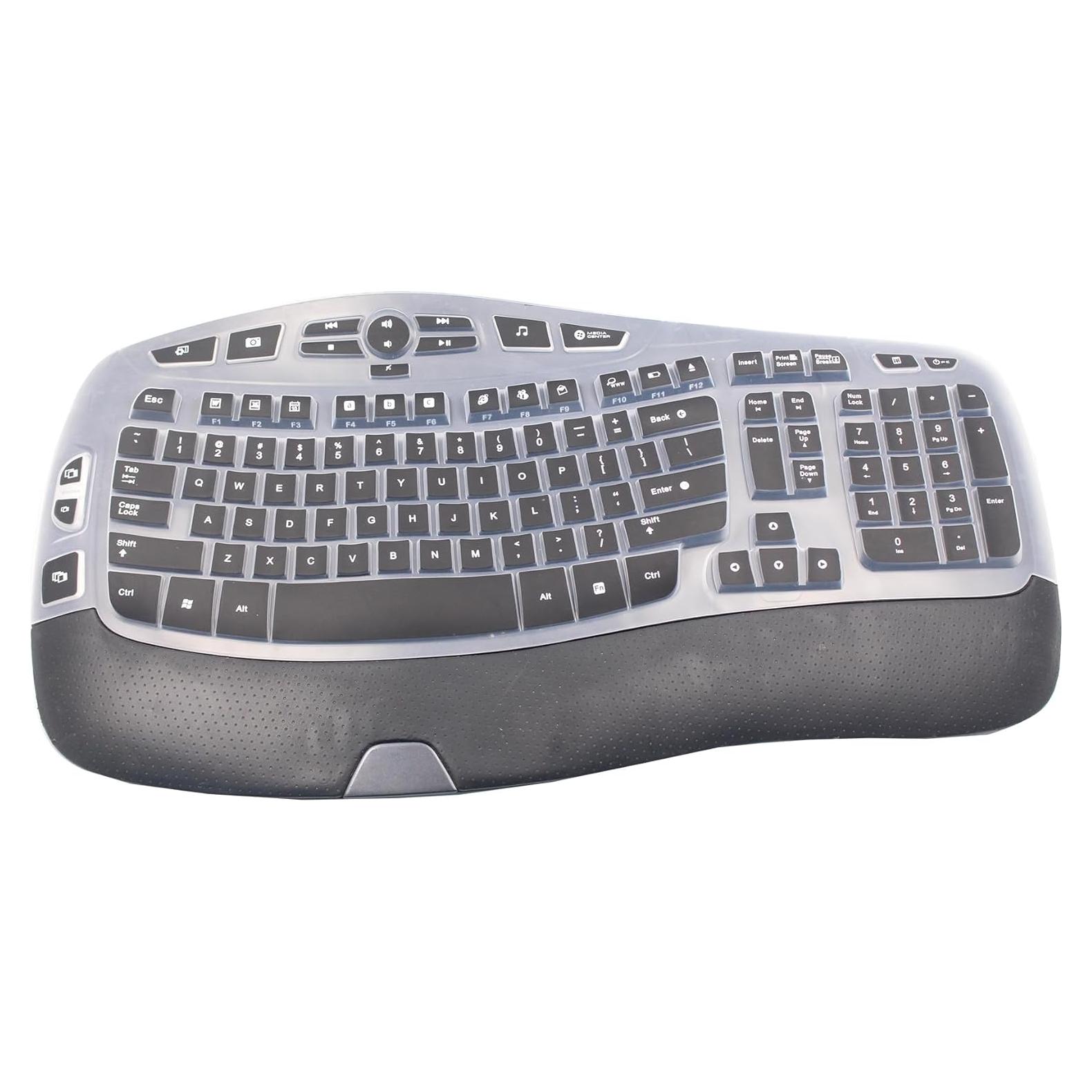 Cubierta de teclado de silicona Logitech K350 MK550 MK570 Negra