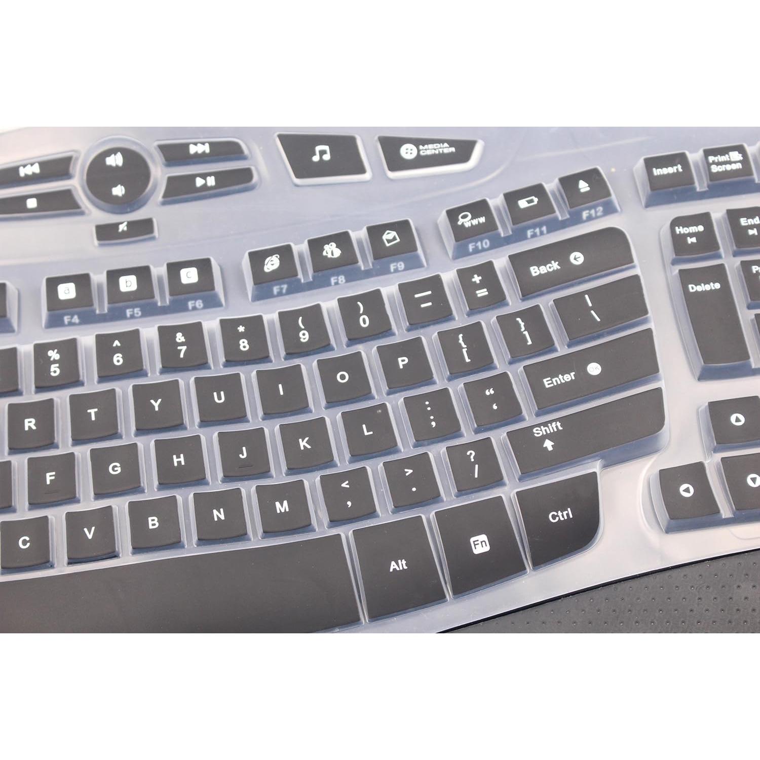 Cubierta de teclado de silicona Logitech K350 MK550 MK570 Negra
