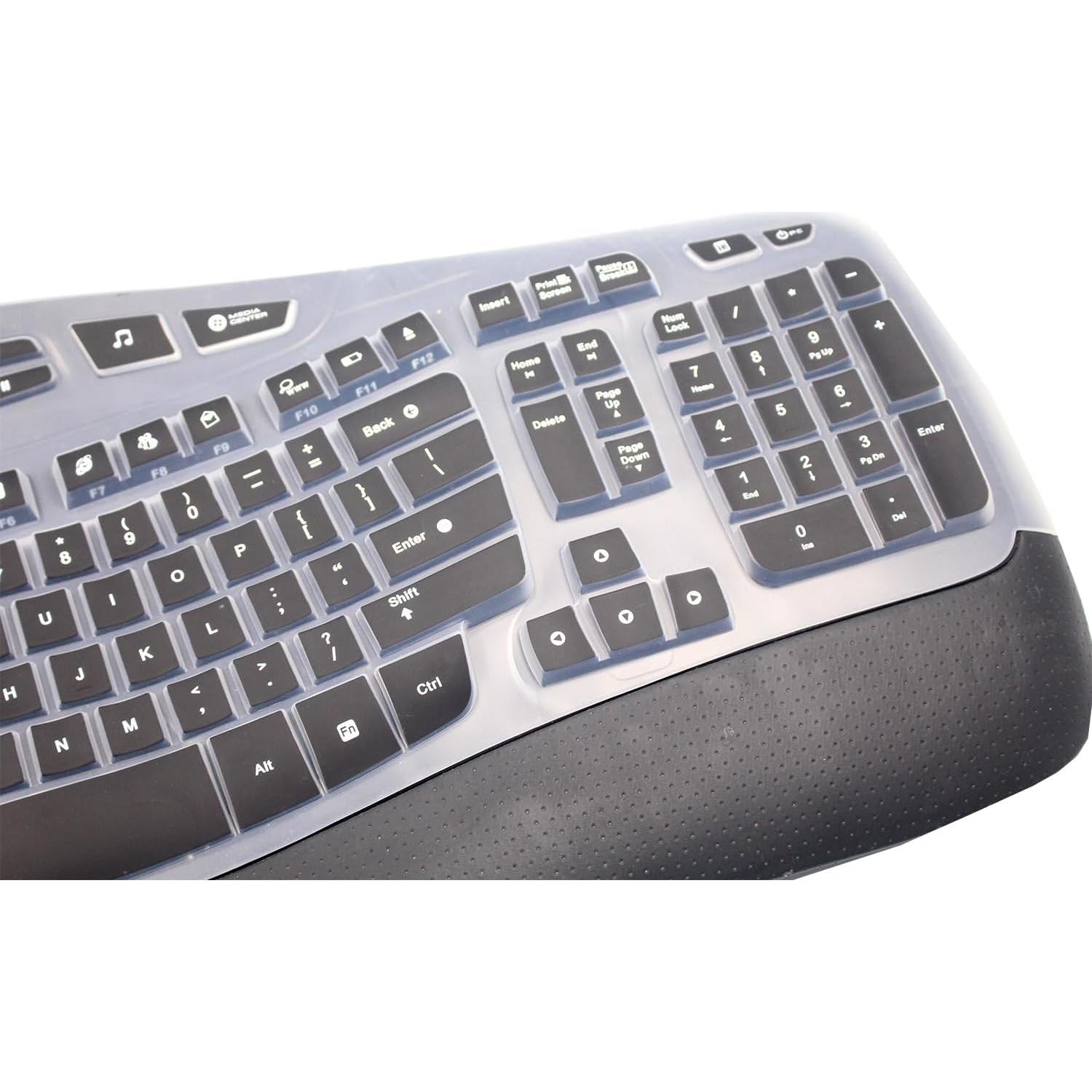 Cubierta de teclado de silicona Logitech K350 MK550 MK570 Negra