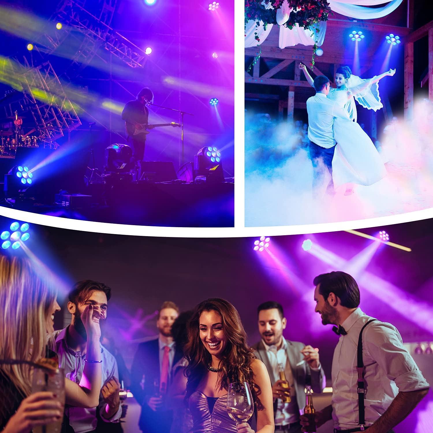 BETOPPER Luz DJ Cabeza Móvil Mini RGBW 7x8W para Eventos