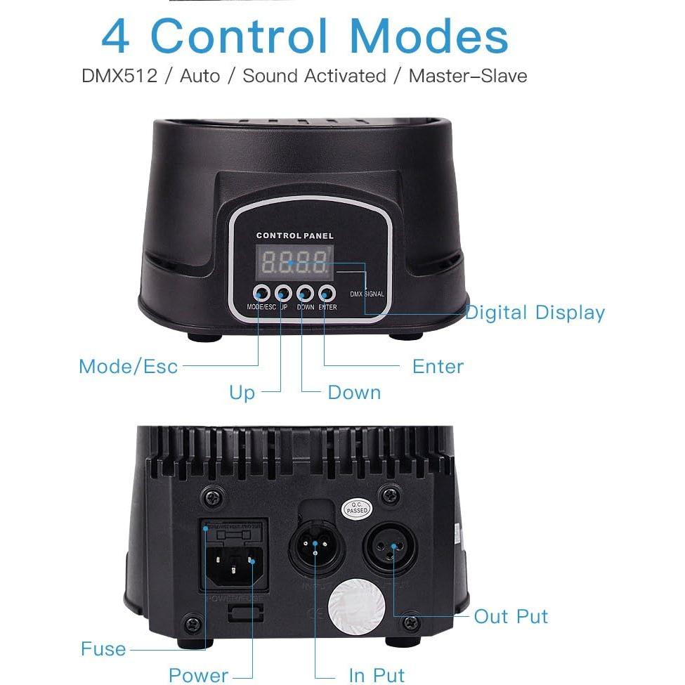BETOPPER Luz DJ Cabeza Móvil Mini RGBW 7x8W para Eventos