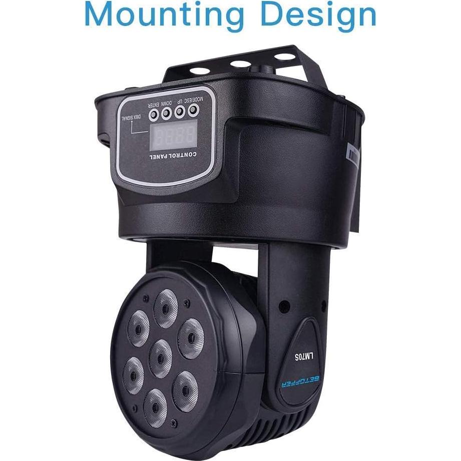 BETOPPER Luz DJ Cabeza Móvil Mini RGBW 7x8W para Eventos