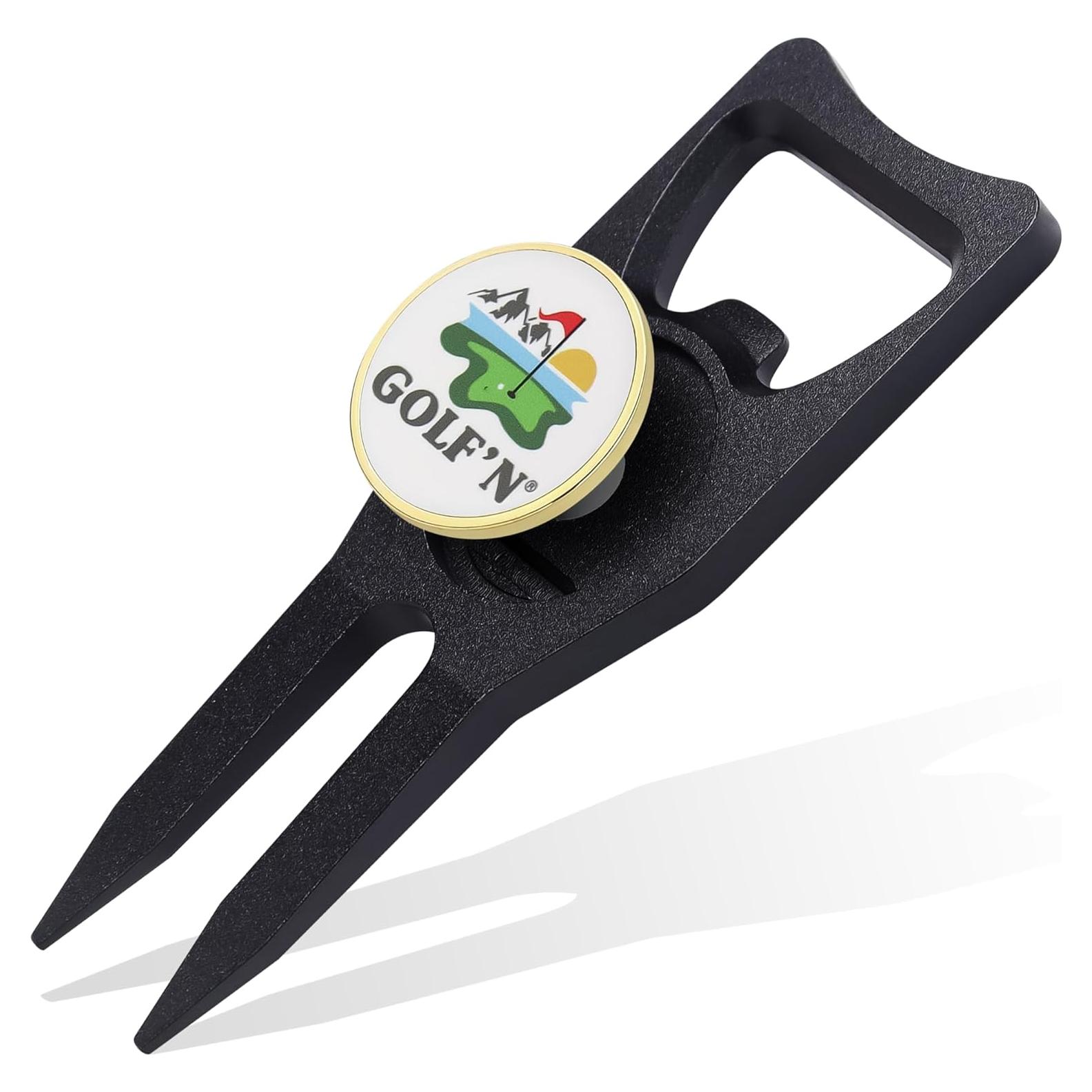 Herramienta de Divot Golf'N de Aluminio con Marcador Magnético