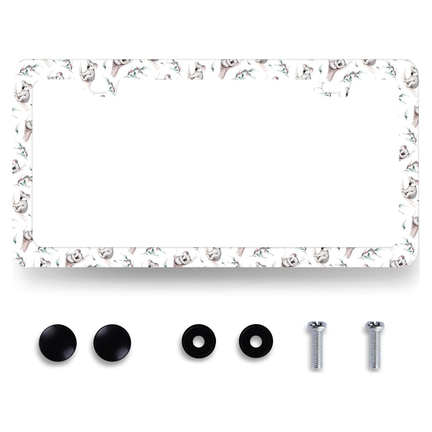 Marco de Placa de Licencia MUAWUOIK Koala Acuarela 31.2x16 cm