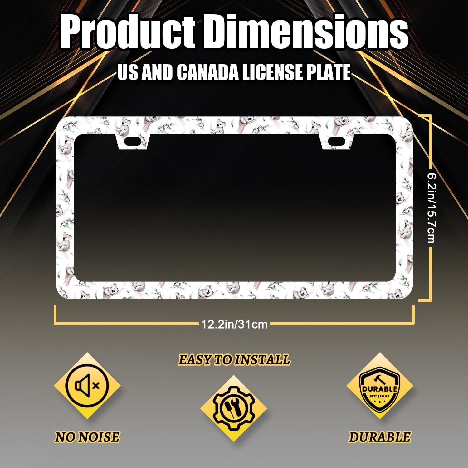 Marco de Placa de Licencia MUAWUOIK Koala Acuarela 31.2x16 cm