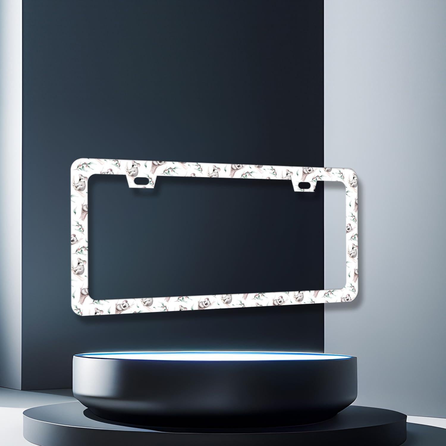 Marco de Placa de Licencia MUAWUOIK Koala Acuarela 31.2x16 cm