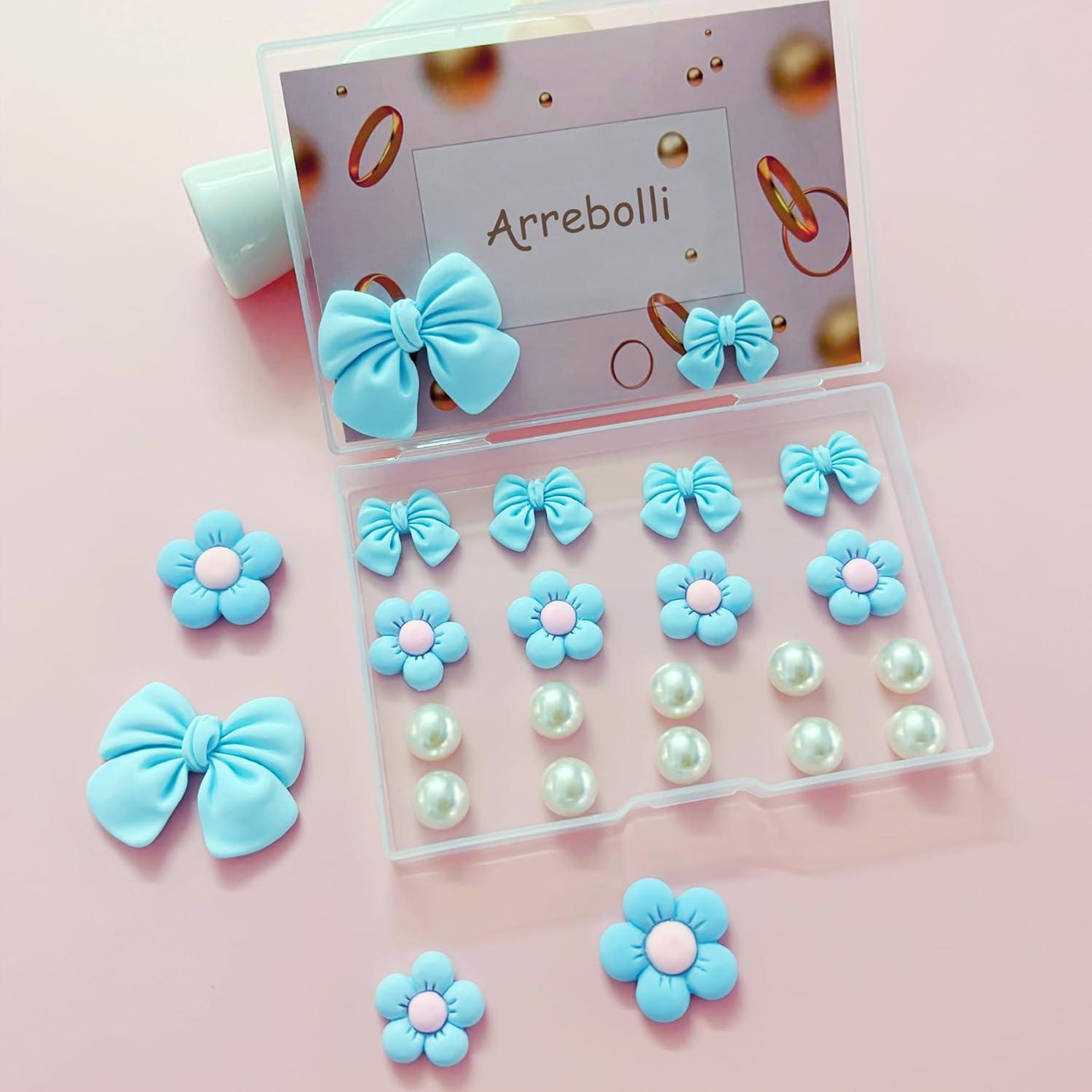 Encantos de Zapato de Lazo Rosa Arrebolli - 24 Piezas para Niñas