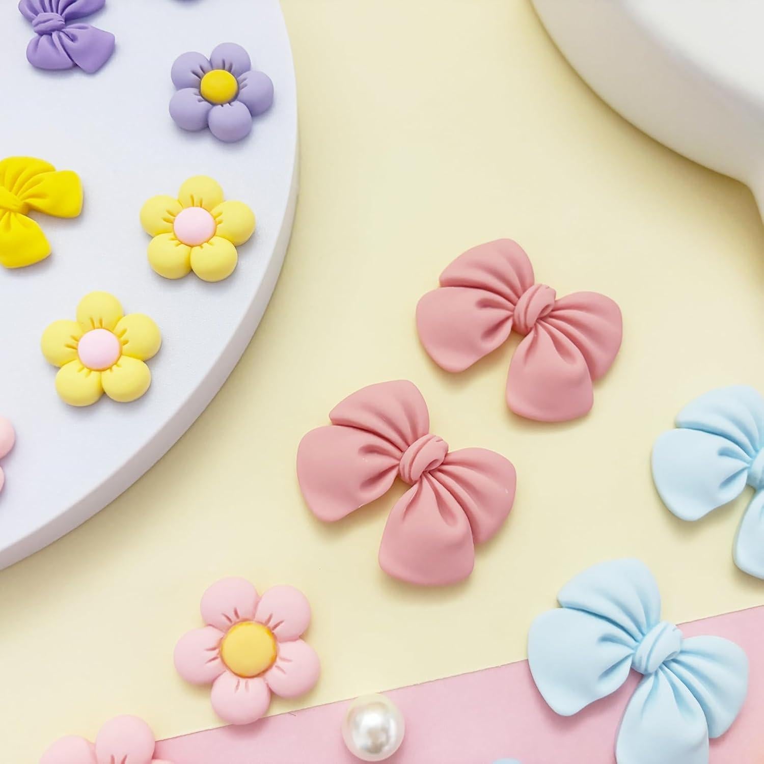 Encantos de Zapato de Lazo Rosa Arrebolli - 24 Piezas para Niñas