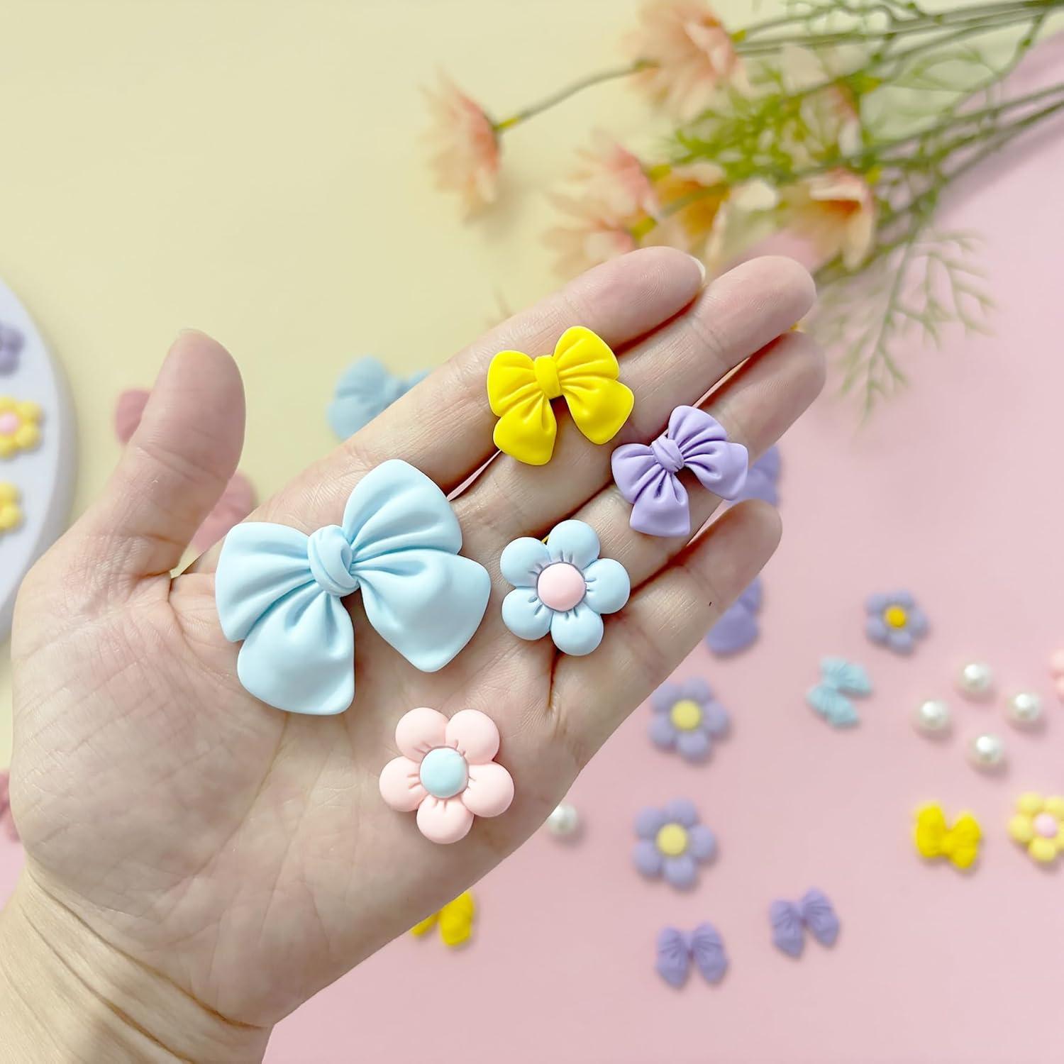 Encantos de Zapato de Lazo Rosa Arrebolli - 24 Piezas para Niñas