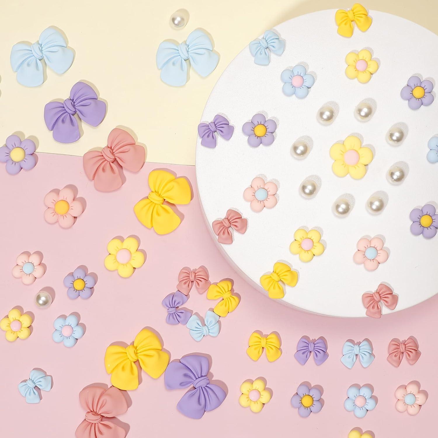 Encantos de Zapato de Lazo Rosa Arrebolli - 24 Piezas para Niñas