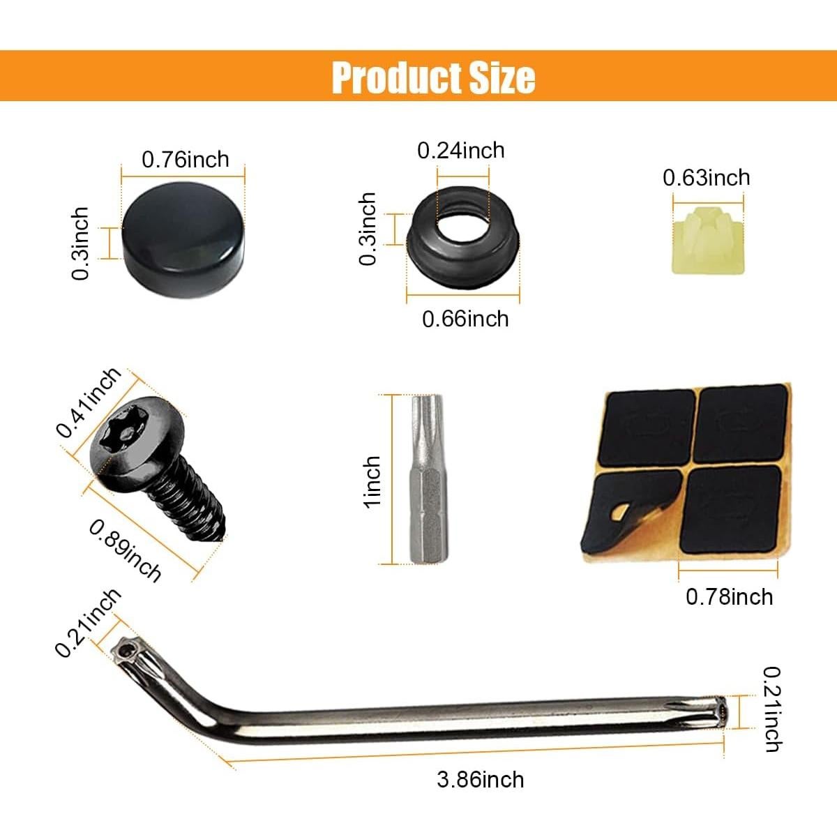 Kit de Tornillos Antirrobo para Placas de Licencia GLSOWEE