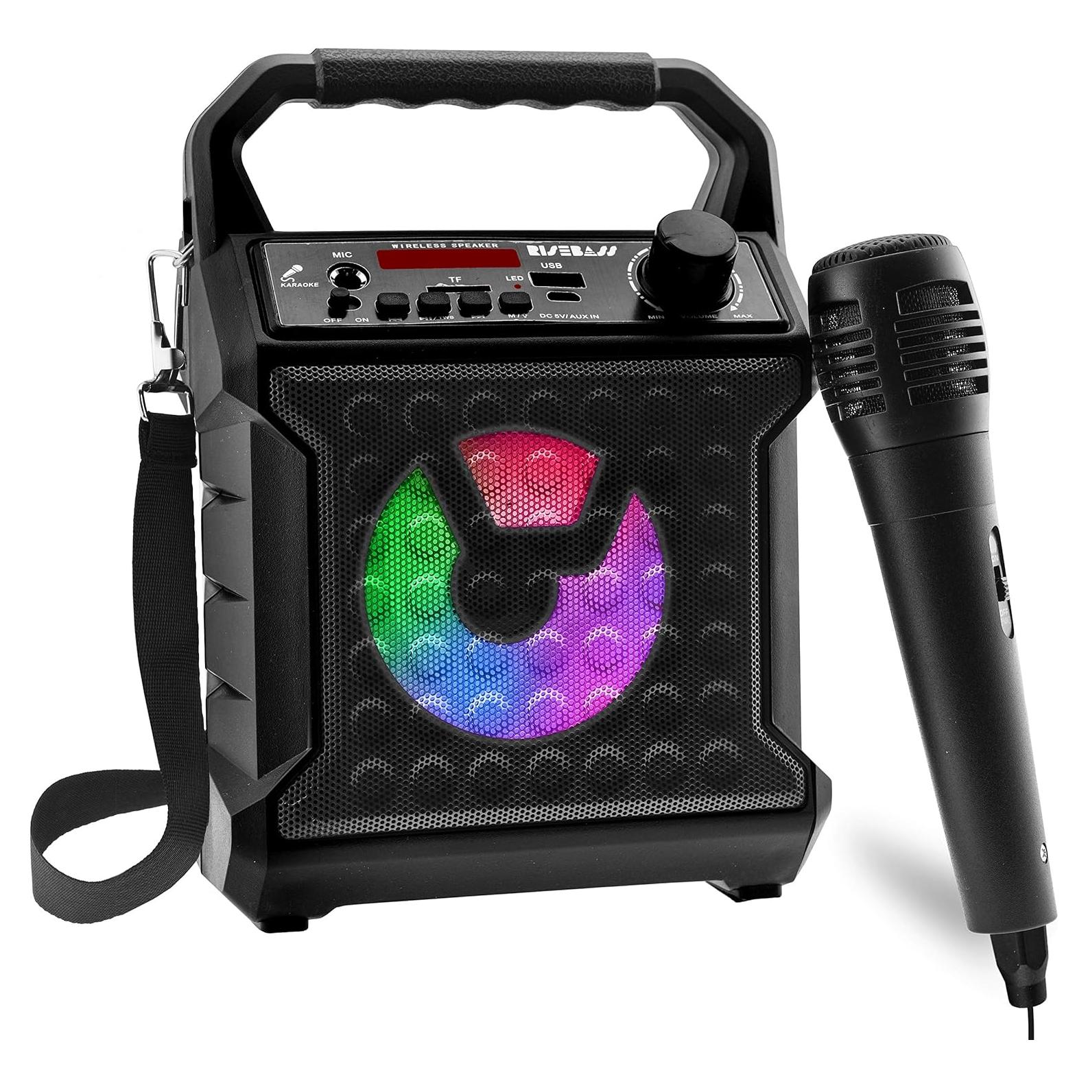 Altavoz Portátil Risebass KR/SP/BLACK - Karaoke Bluetooth