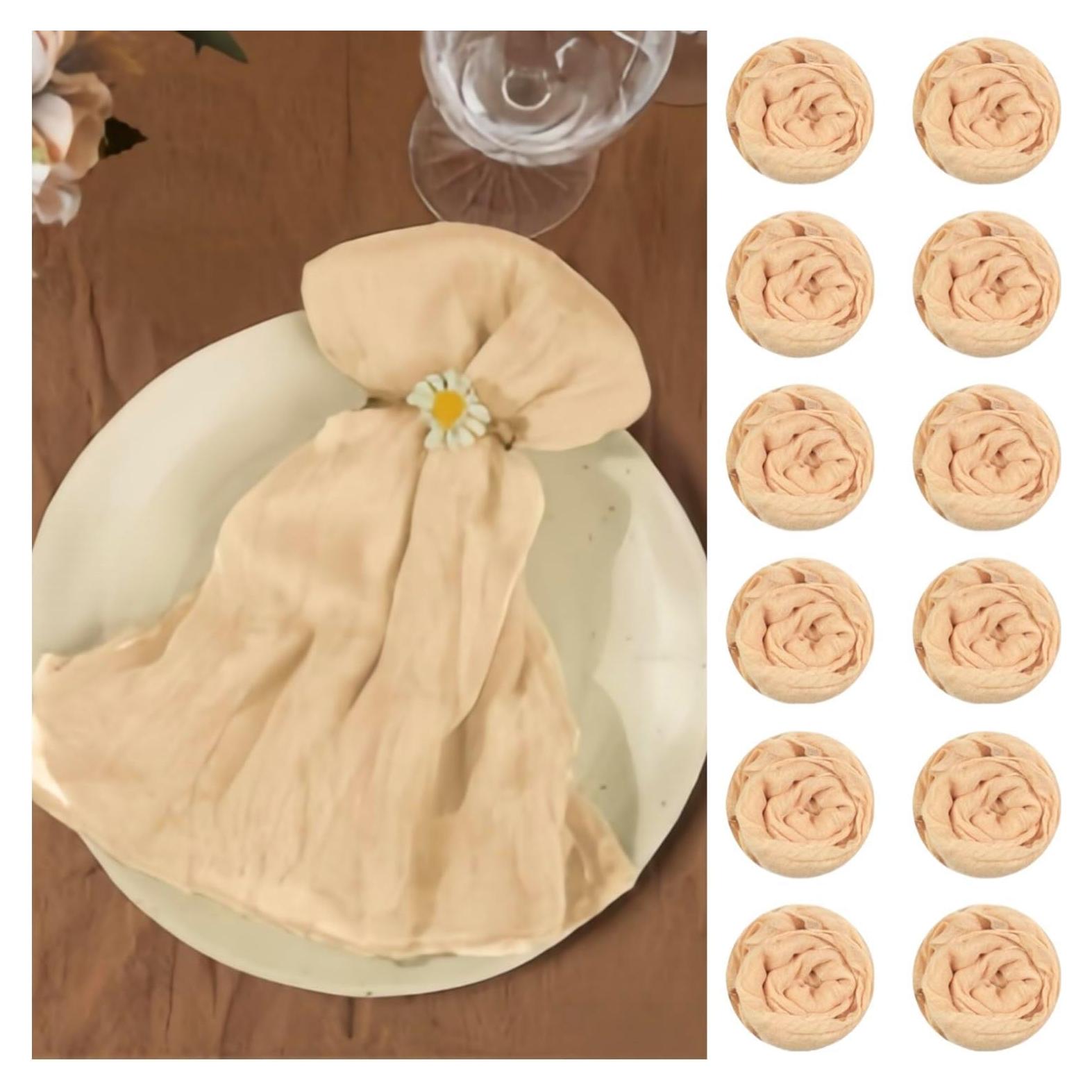 Paquete de 120 Servilletas de Tela Beige 50x50 cm Zrlljp