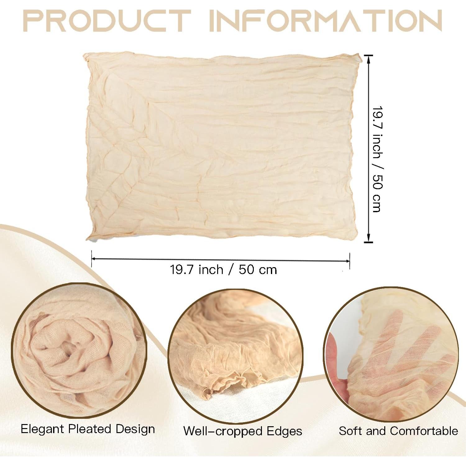 Paquete de 120 Servilletas de Tela Beige 50x50 cm Zrlljp