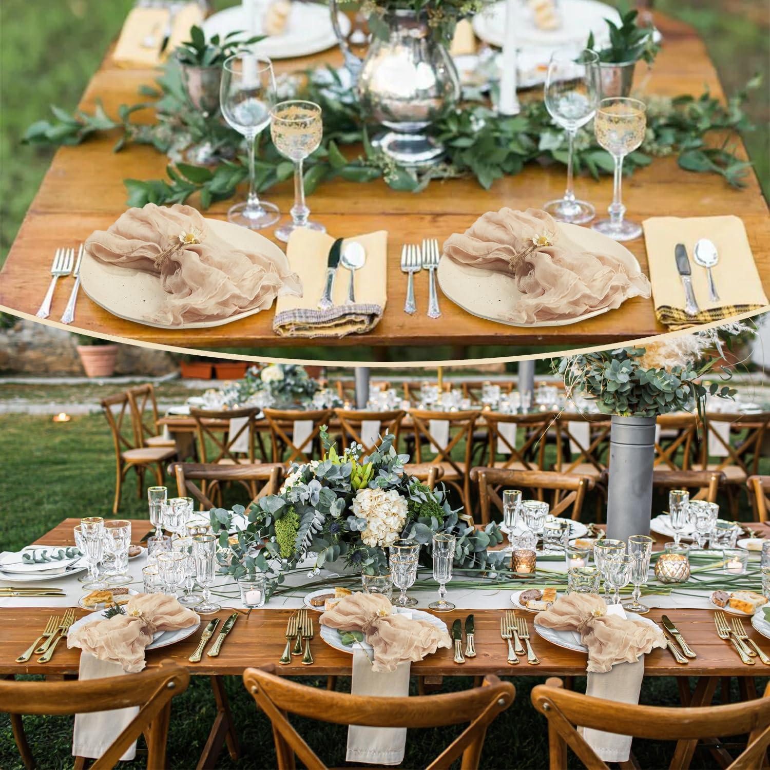 Paquete de 120 Servilletas de Tela Beige 50x50 cm Zrlljp