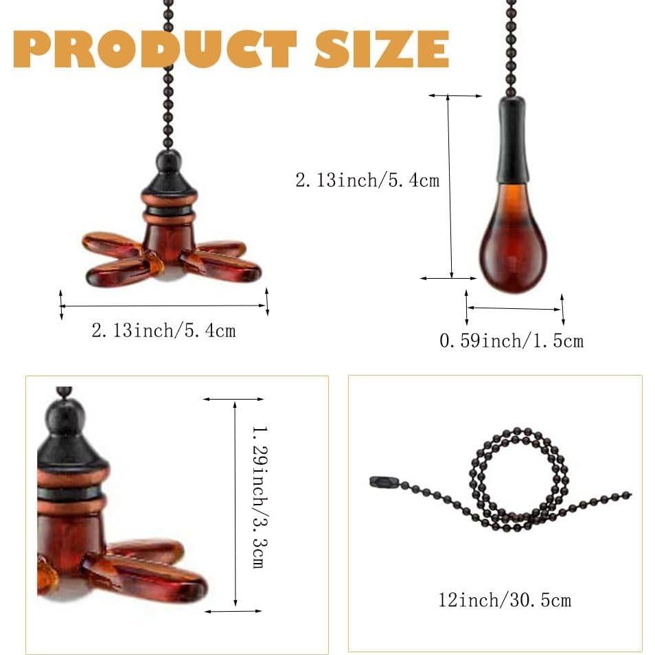 Cadena de Tirar para Ventilador de Techo WOYTTSYSM 30cm Marrón