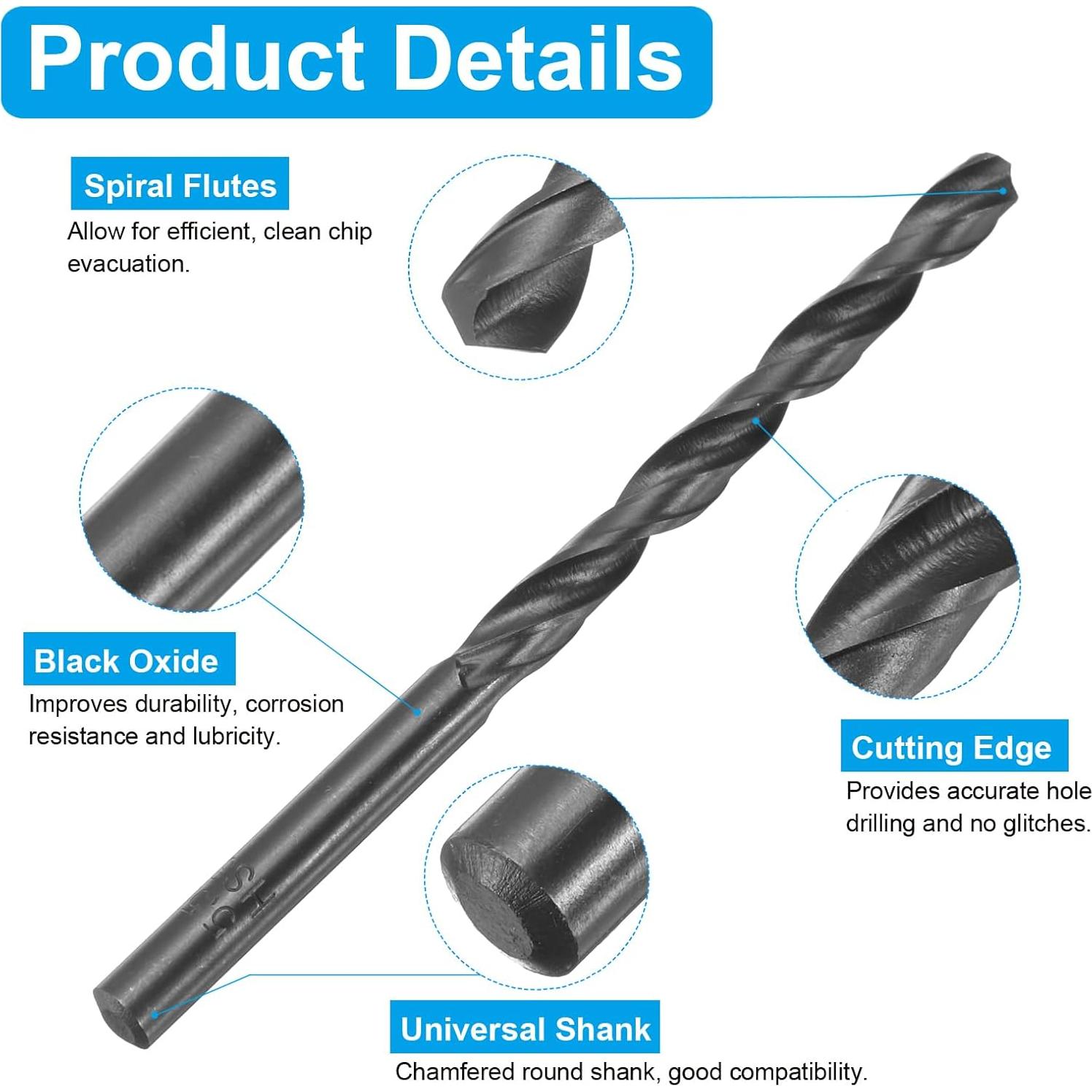 Juego de Brocas y Machos uxcell HSS-6542 1/4-32 UNEF y 5.5mm