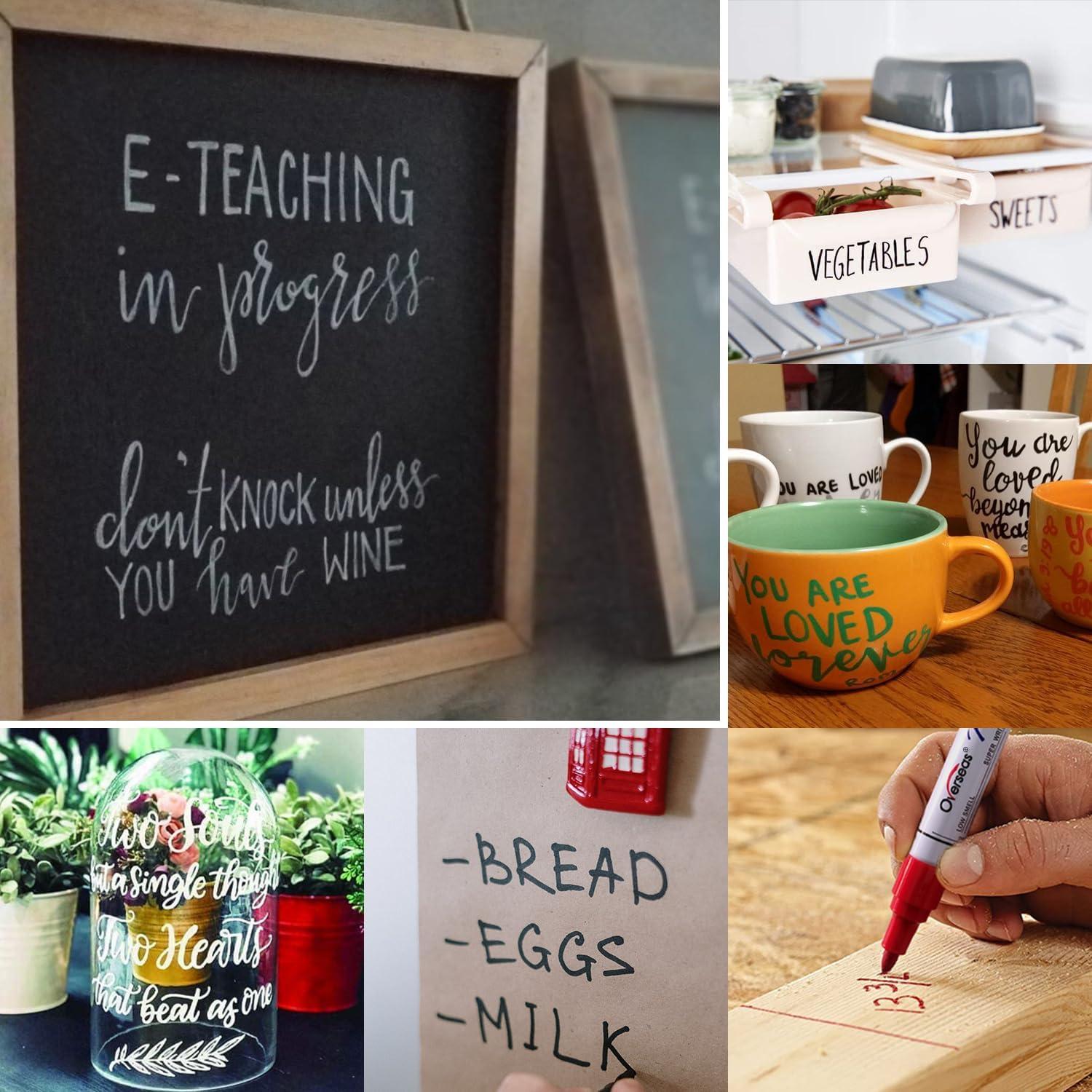 Marcadores Permanentes a Base de Aceite Overseas 24 Pcs Negros