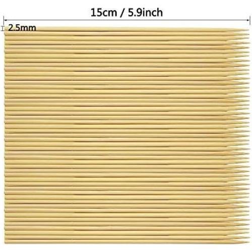Palitos de Bambú Hysagtek 15 cm 400 Pcs para BBQ y Fondue