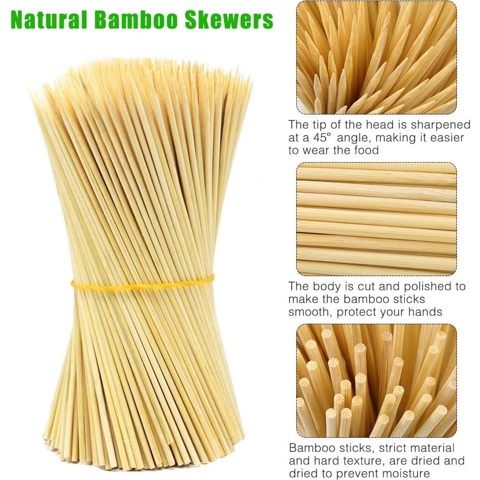 Palitos de Bambú Hysagtek 15 cm 400 Pcs para BBQ y Fondue
