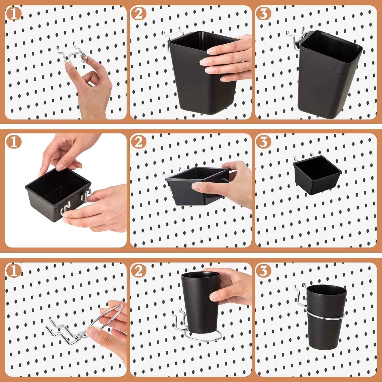 Juego de Organizadores para Tablero Perforado Jinei 12 Pcs