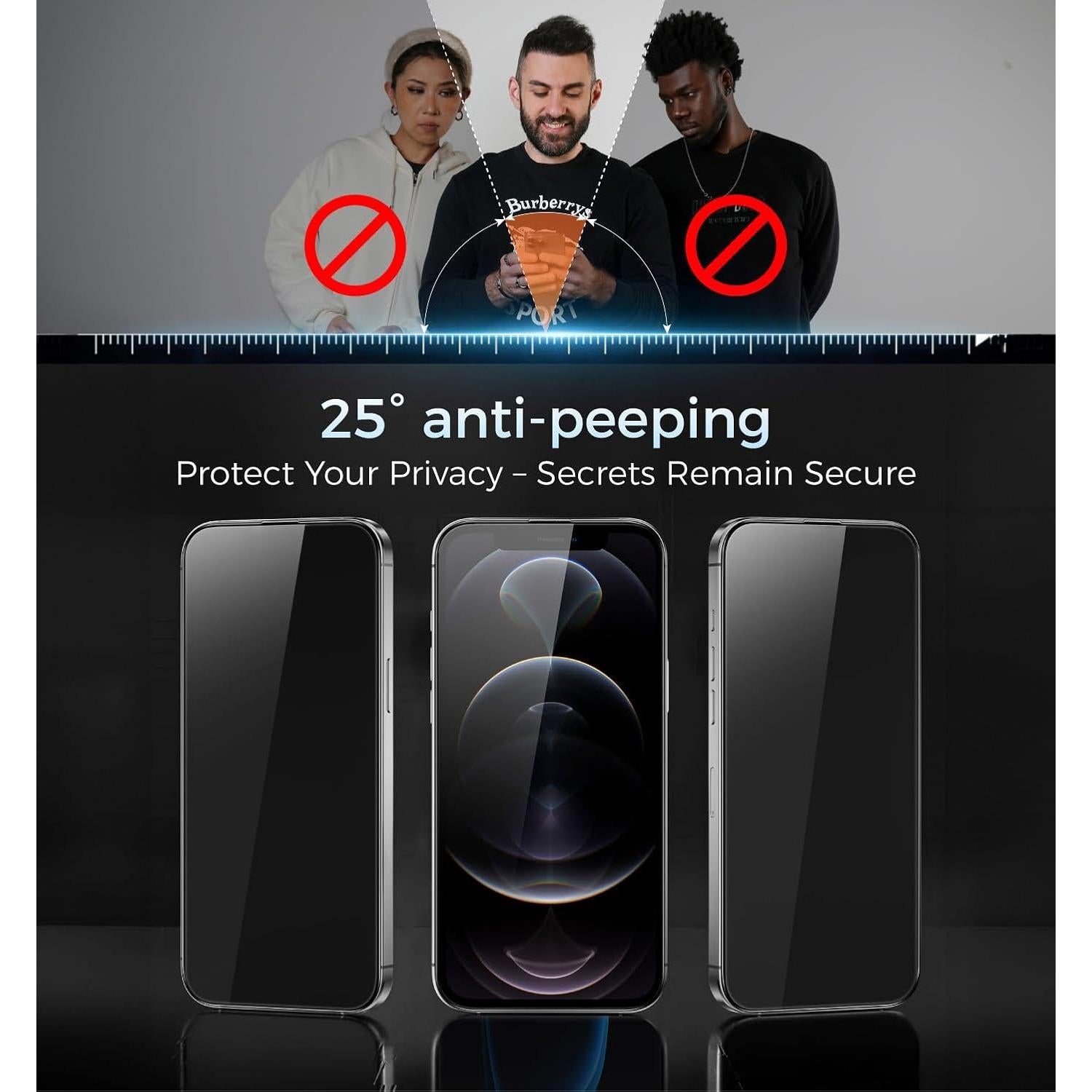 Protector de Pantalla Privado MAGIC JOHN para iPhone 12 Pro Max 6.7"