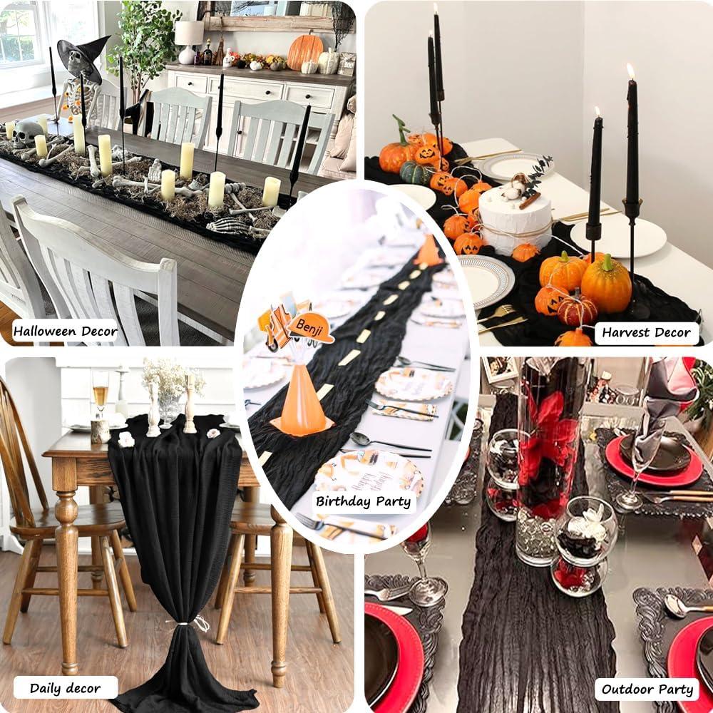 Caminito de Mesa Negro Booque Valley 3 Piezas 89x305 cm