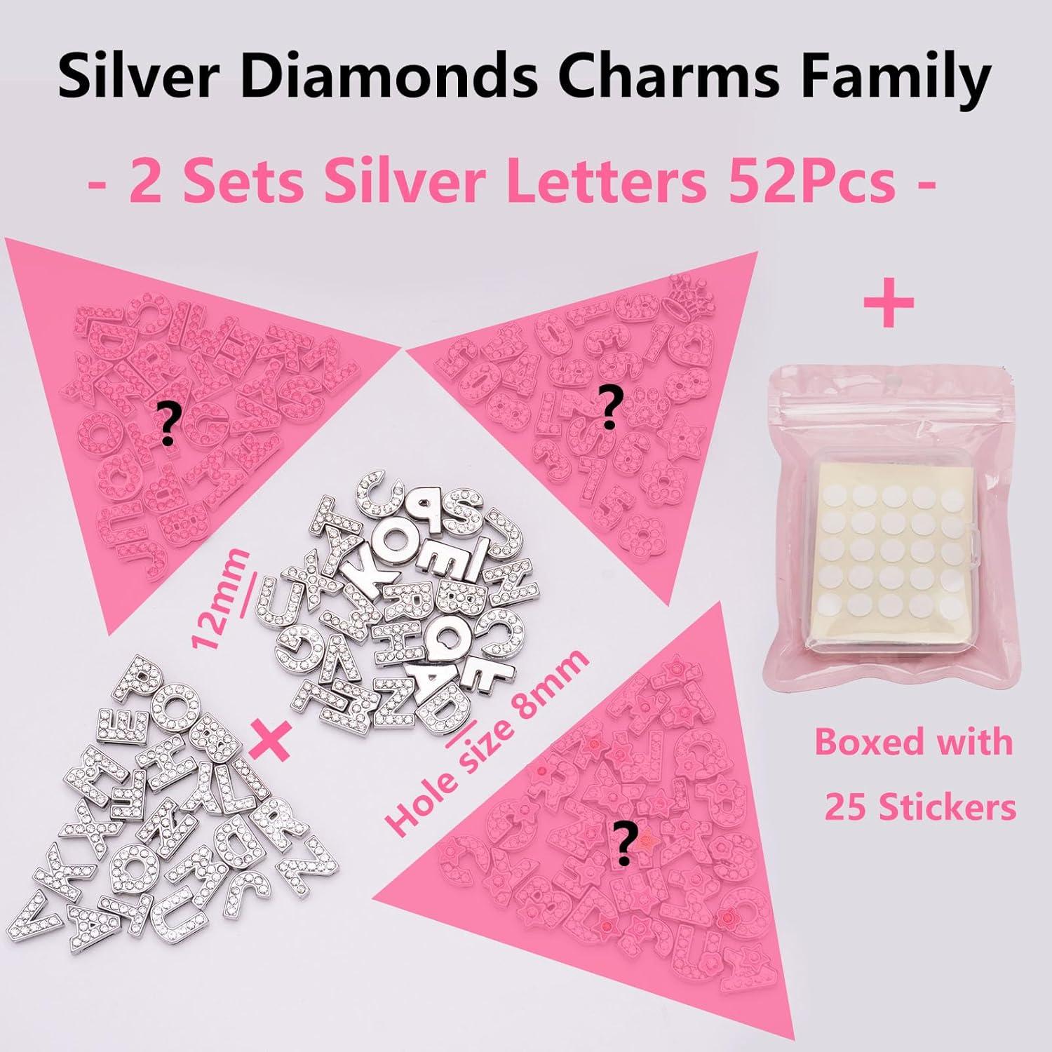 52 Piezas Letras de Rhinestone ZMRU A-Z para DIY y Decoración