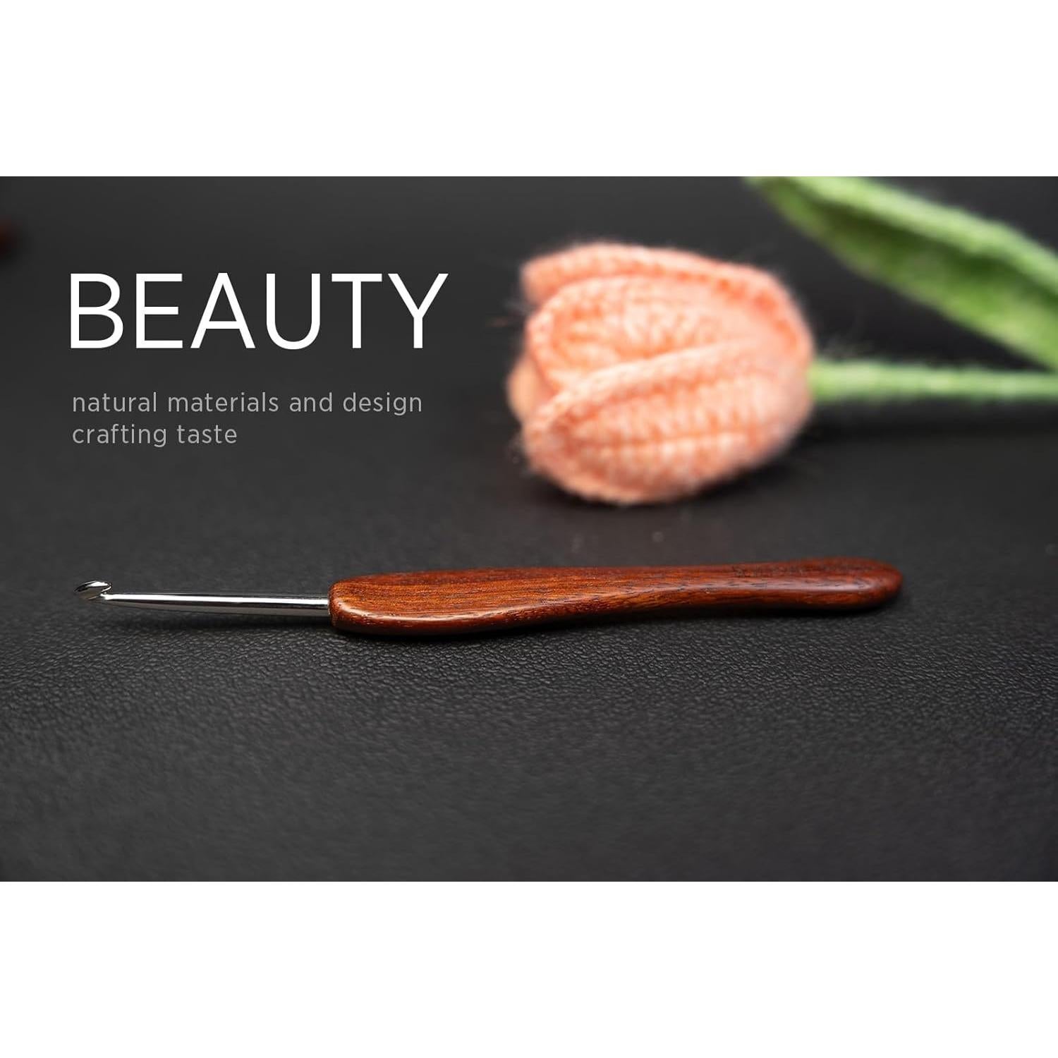 Gancho de Crochet Ergonómico SEVENSUN 0.6mm Acero Inoxidable