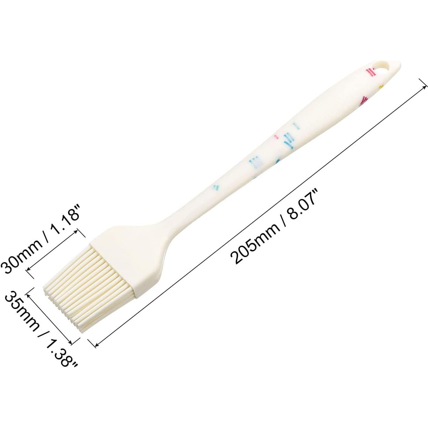 Brocha de Pastelería uxcell 20.32cm Silicona Blanca Resistente al Calor