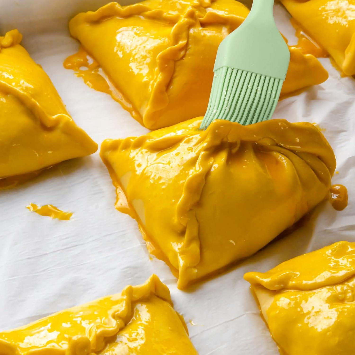 Brocha de Pastelería uxcell 20.32cm Silicona Blanca Resistente al Calor