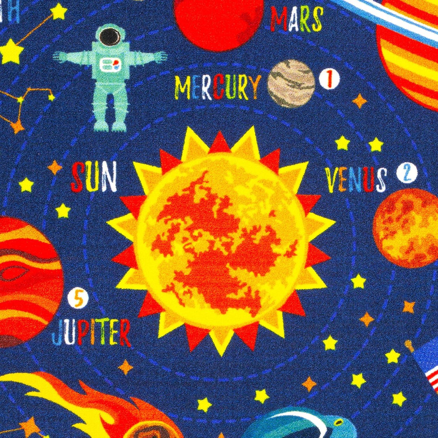 Alfombra Educativa KC Cubs Sistema Solar 1.52x2.13m Multicolor