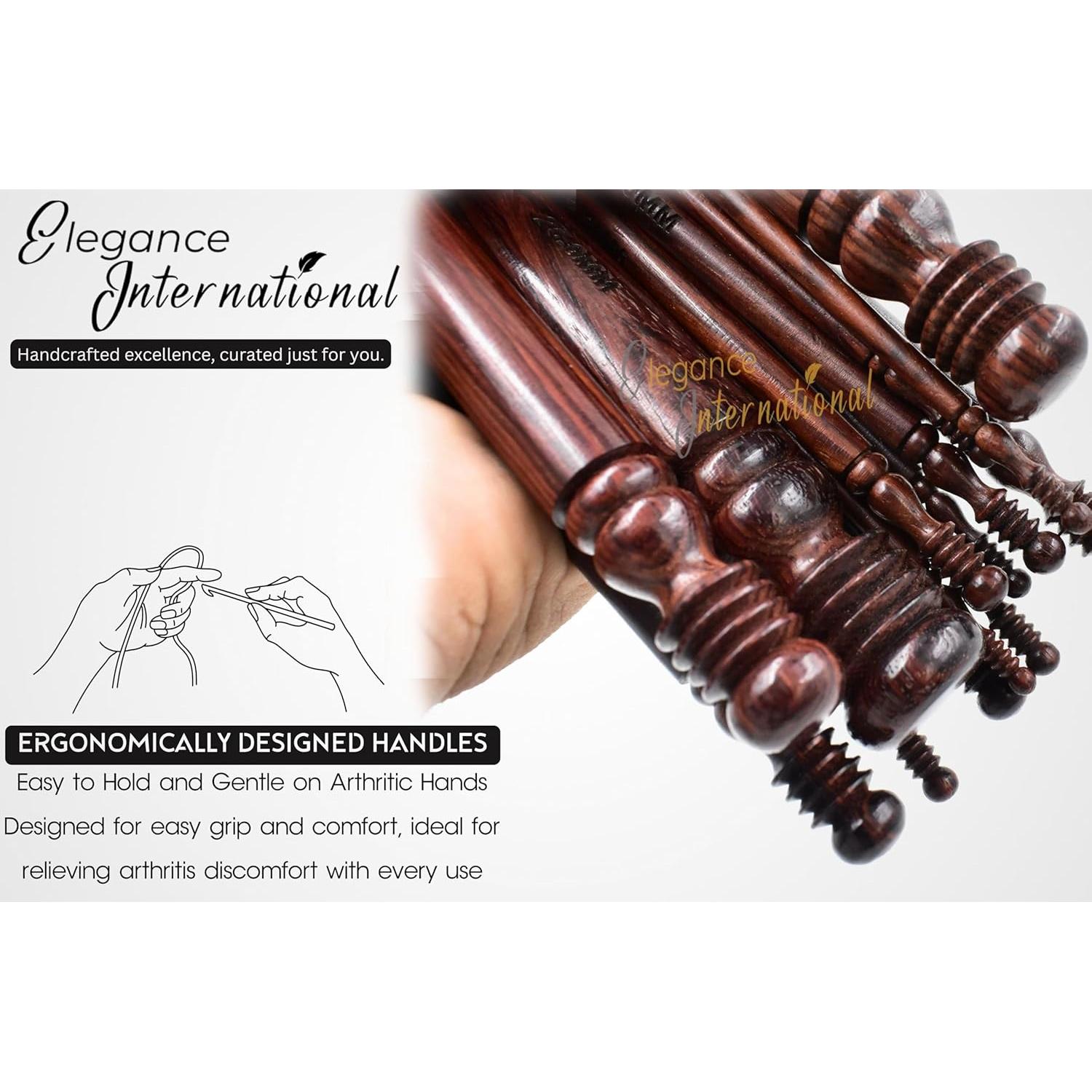 Juego de Ganchillos Ergonomicos Elegance - 15 Piezas 3.5 a 25mm