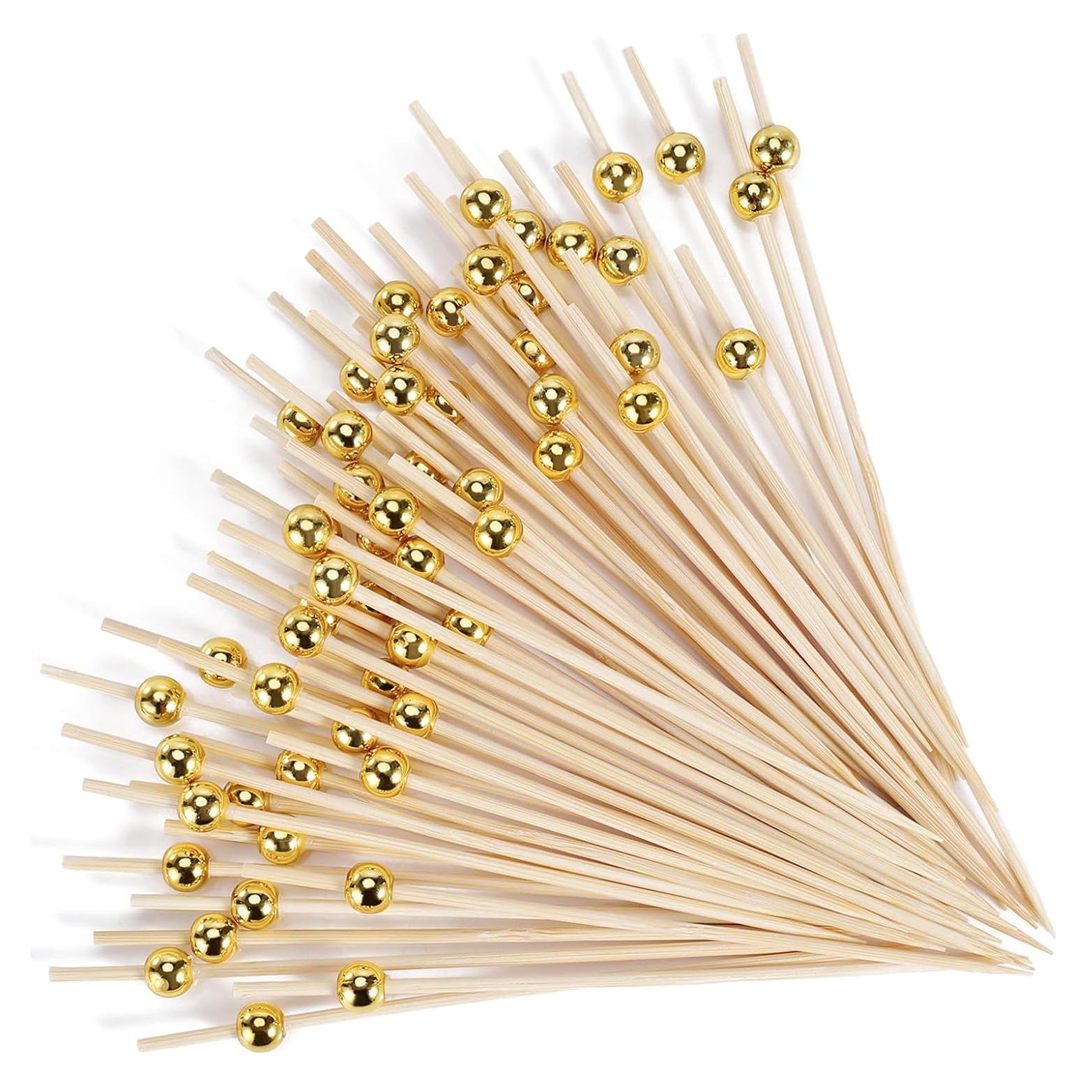 Palillos de cóctel de perla dorada 1000 Pcs 11.94 cm