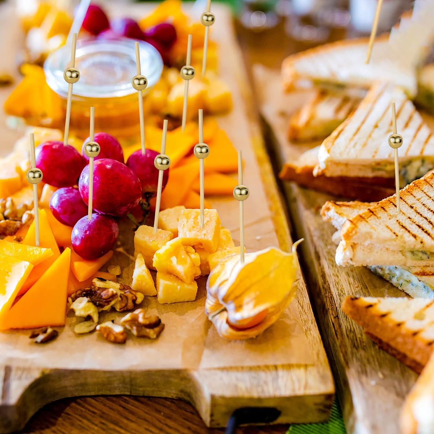 Palillos de cóctel de perla dorada 1000 Pcs 11.94 cm