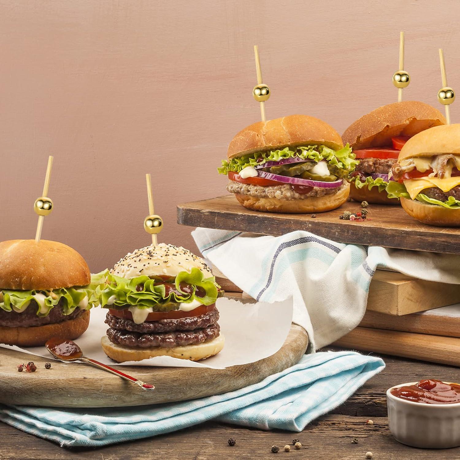 Palillos de cóctel de perla dorada 1000 Pcs 11.94 cm