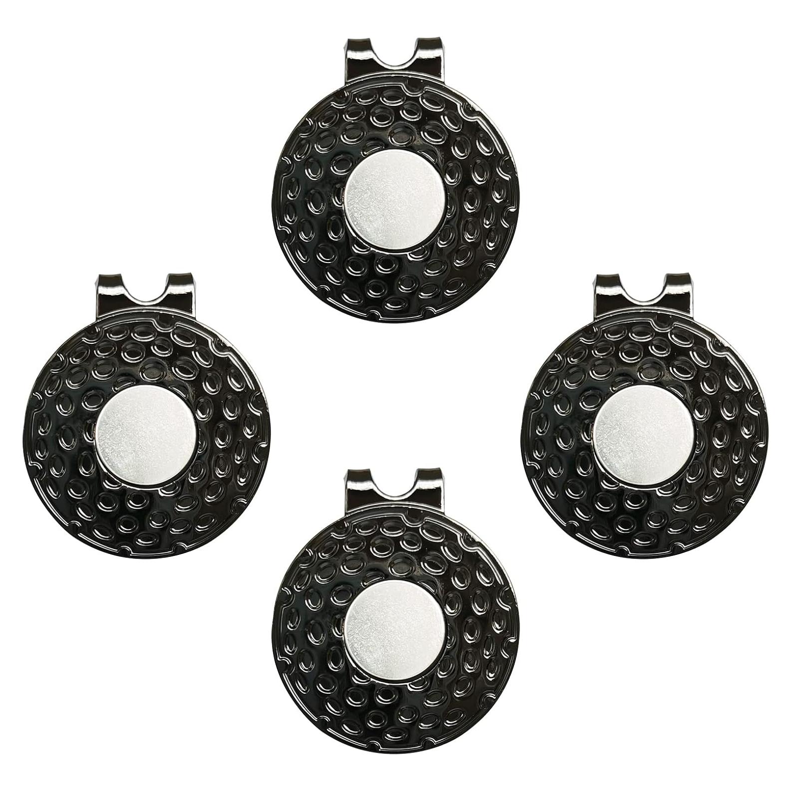 Clip de Sombrero de Golf Magnético Eshan 4, 6 o 8 Pcs Negro