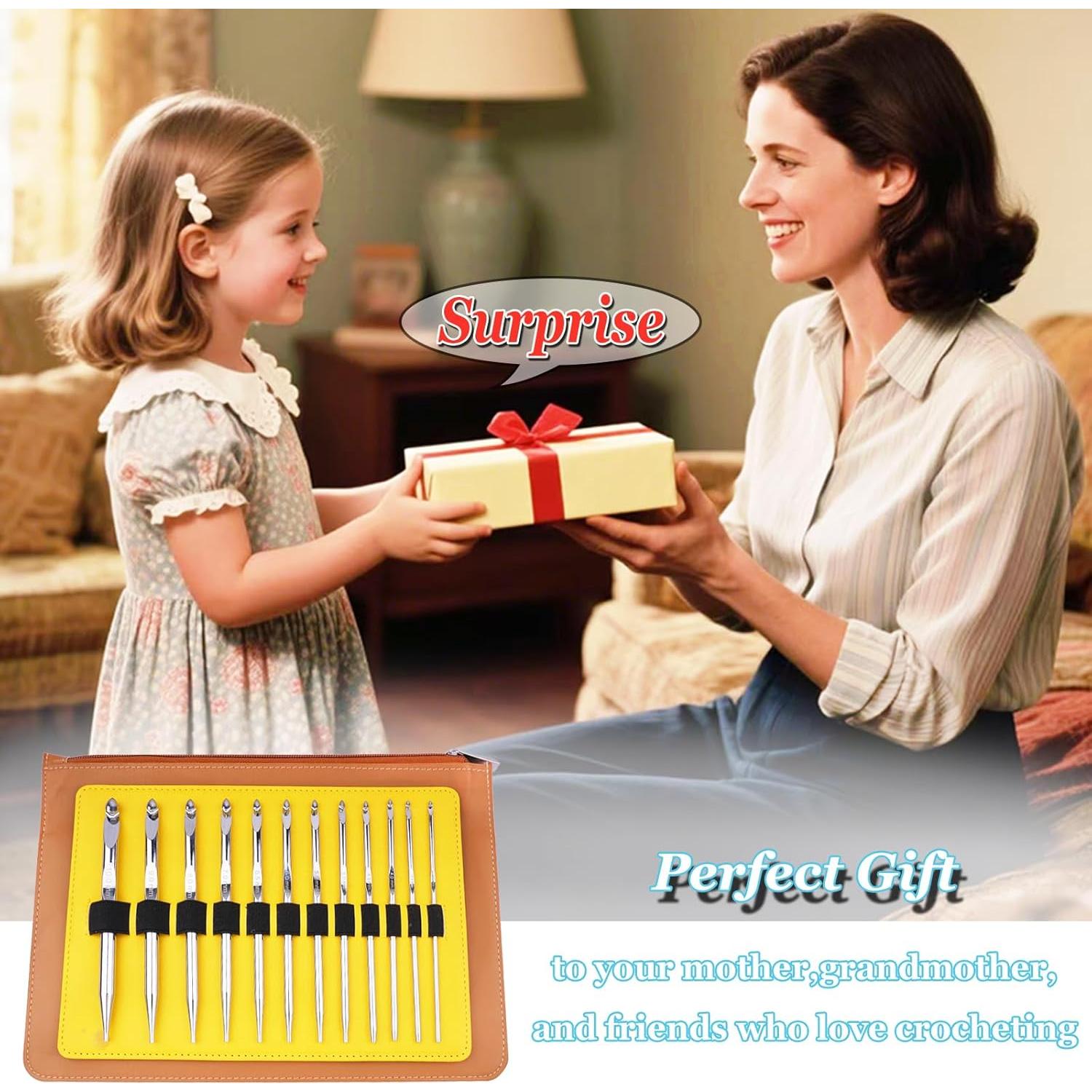 Juego de Ganchillos Tunecinos Hobekoee 12 Tamaños Aluminio