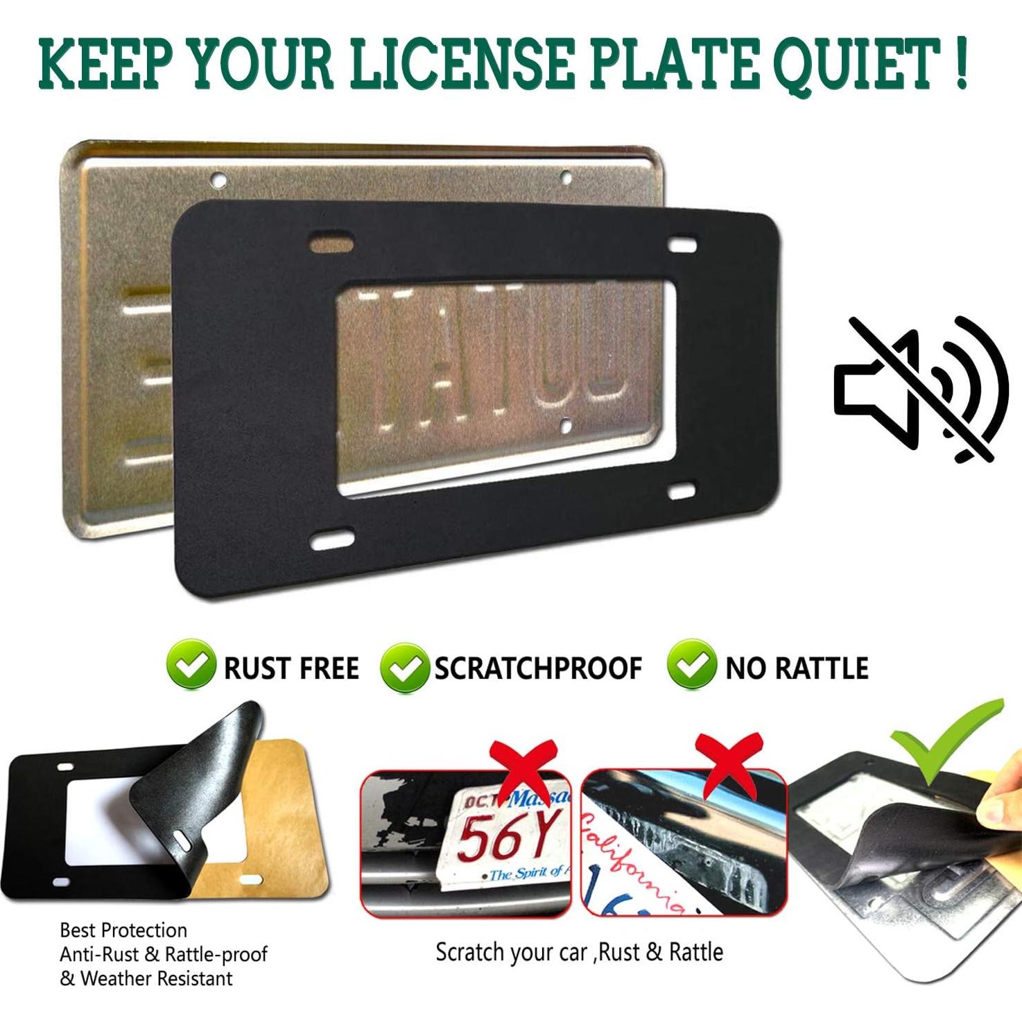 Marco de Placa de Licencia Patriótico FBJTDQ - Aluminio 30.48x15.24 cm