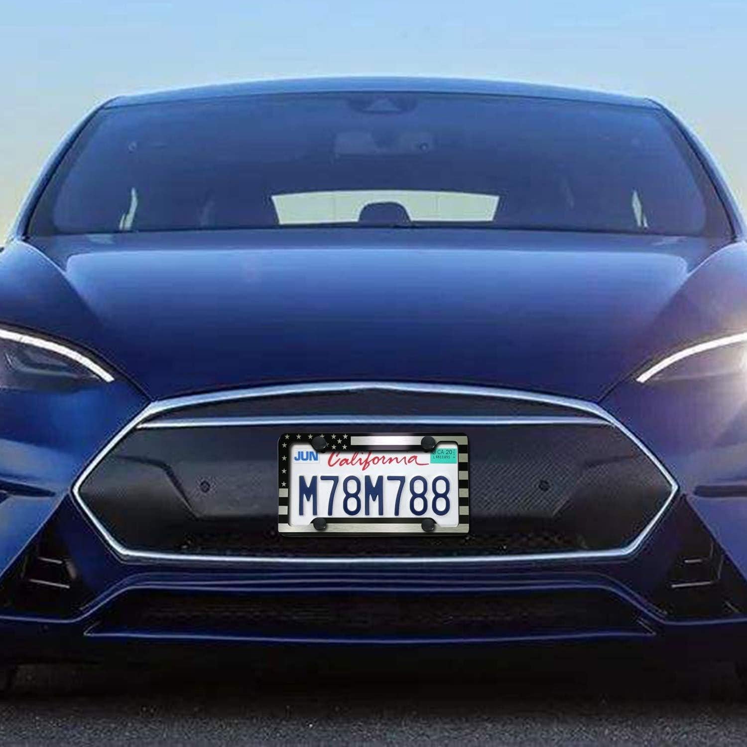 Marco de Placa de Licencia Patriótico FBJTDQ - Aluminio 30.48x15.24 cm