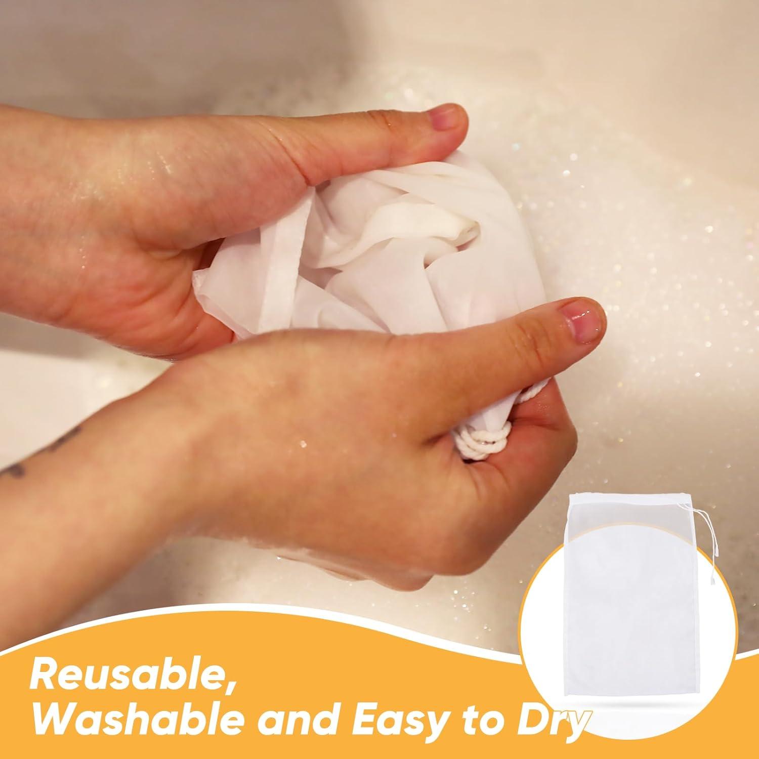 Bolsa de Estrangulación de Nueces 6PCS Nylon 20x15cm Reutilizables